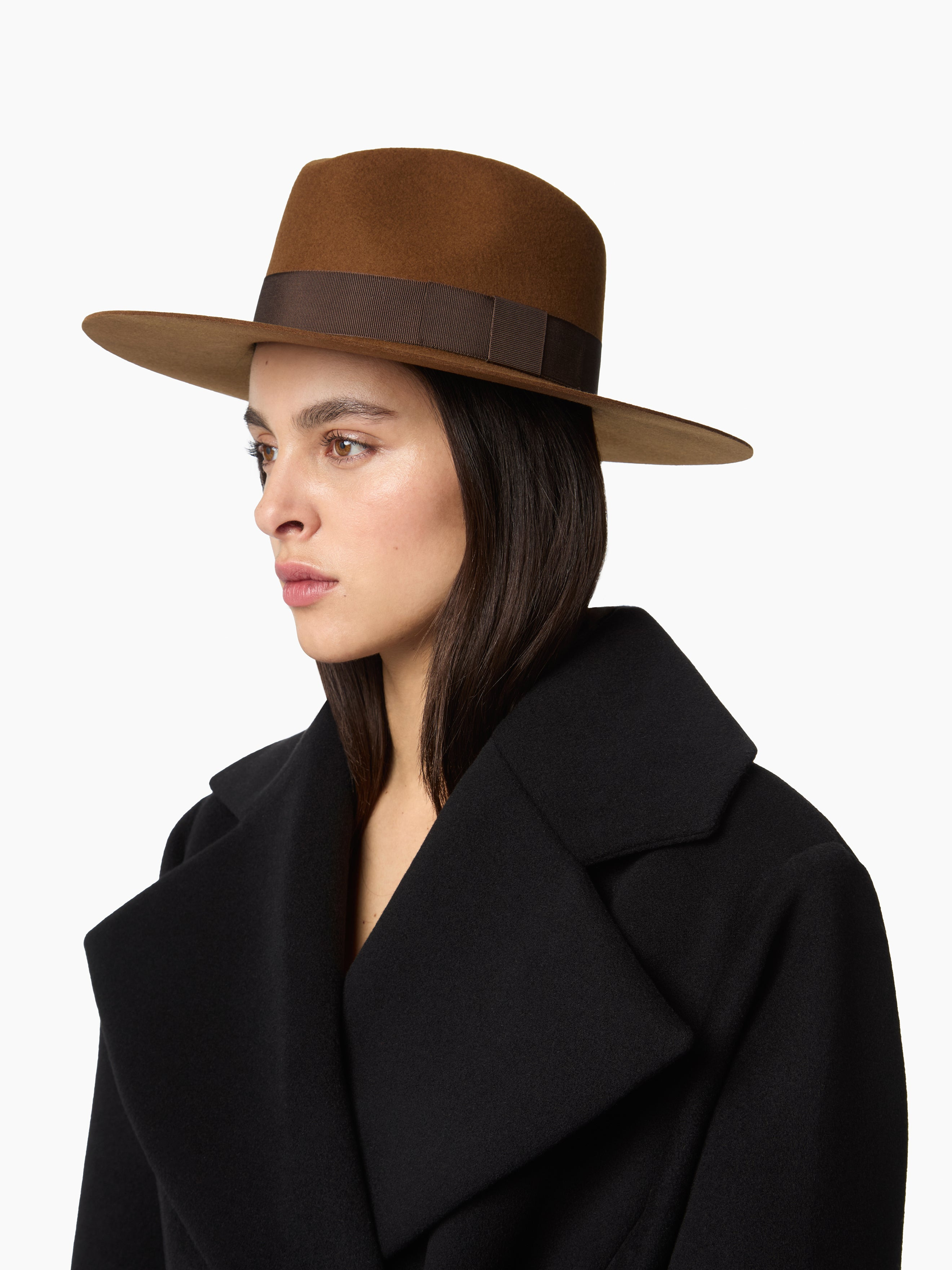 Brown Felt Wool Fedora Hat - 3
