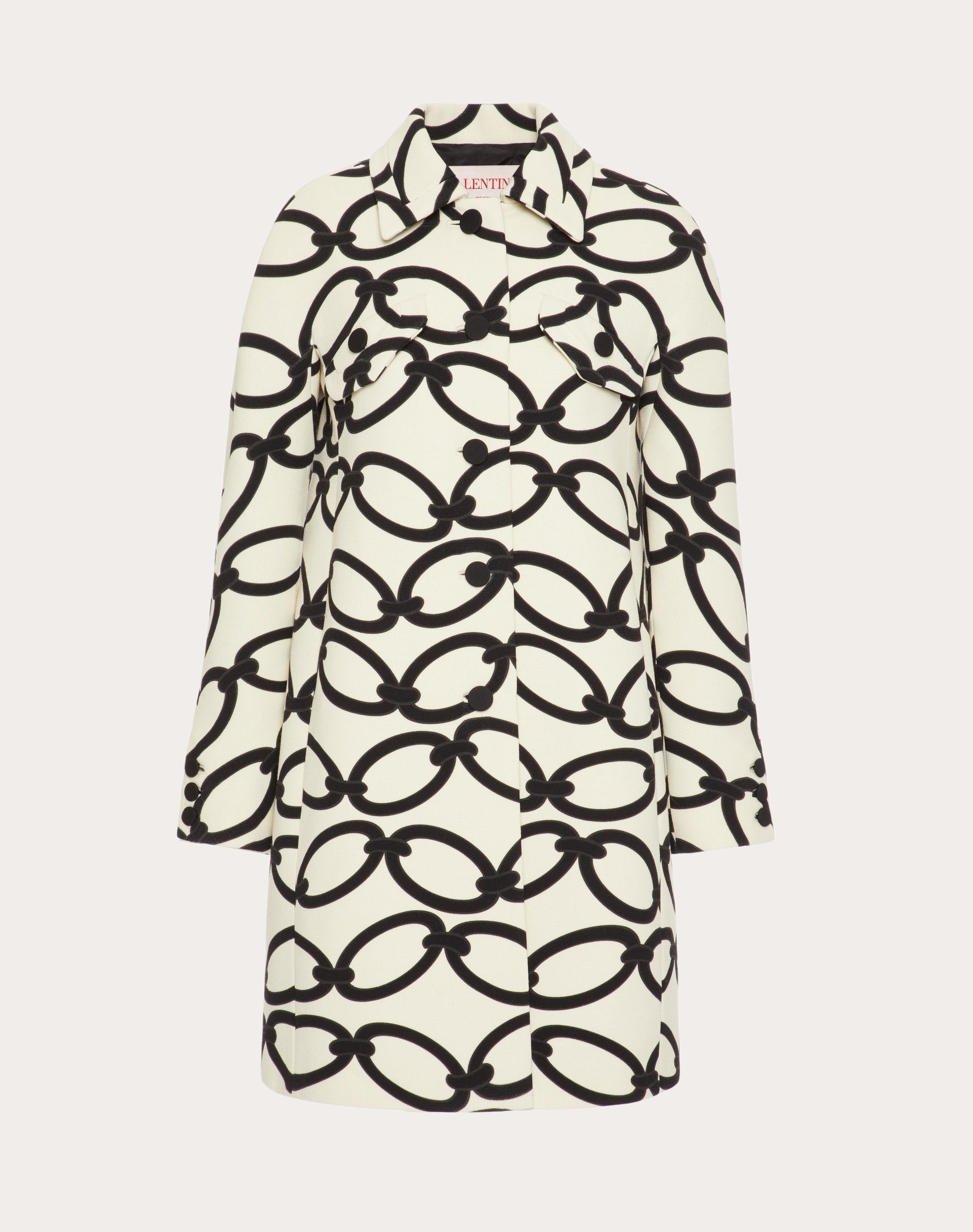 VALENTINO CHAIN 1967 DOUBLE CREPE COUTURE COAT - 1