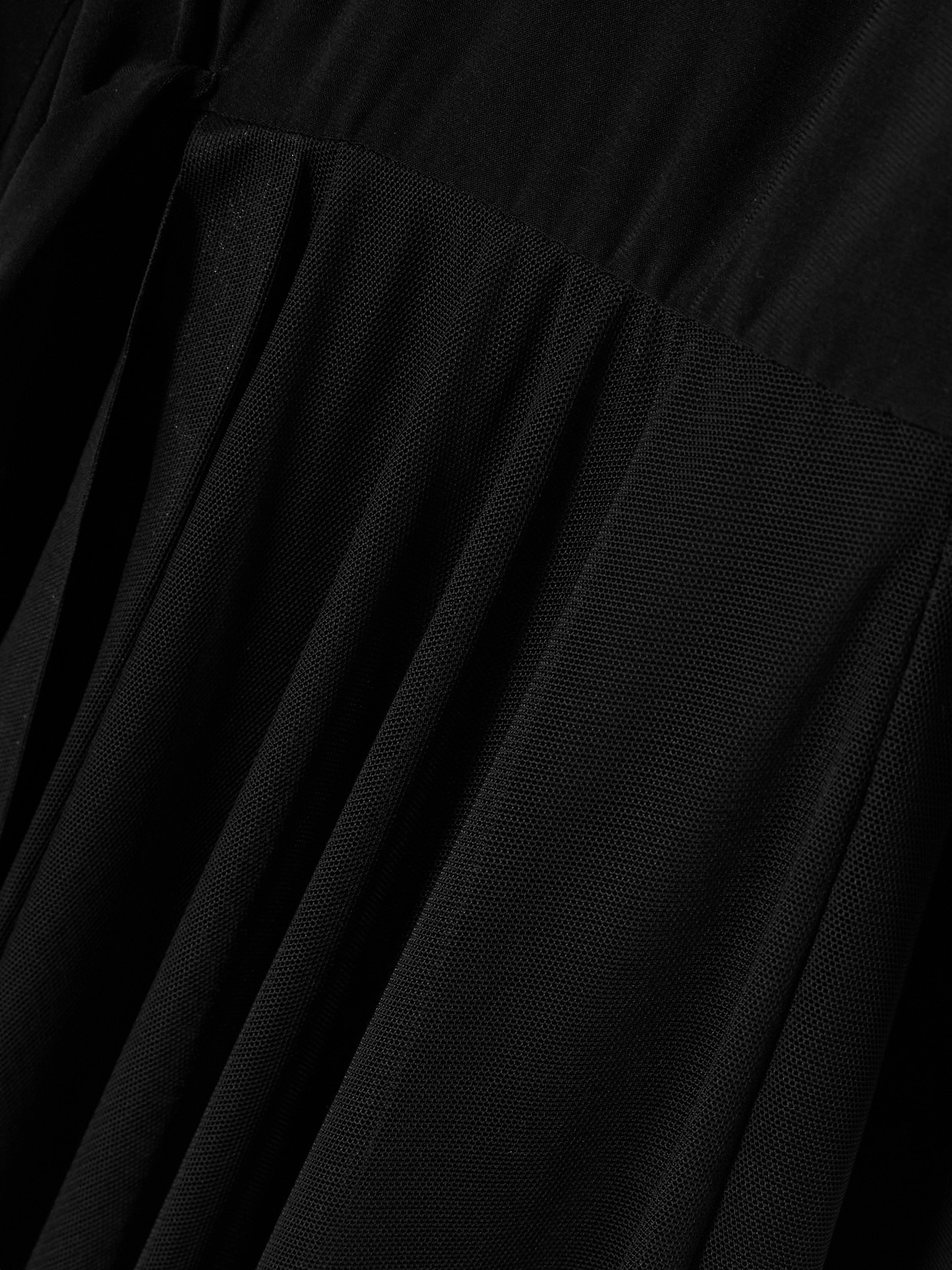Pleated Mesh-trimmed Stretch-jersey Midi Dress - 4