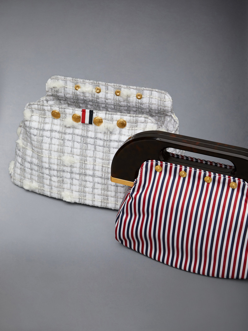 JR. TEVIOT BAG IN REPP STRIPE POUF TWEED 6
