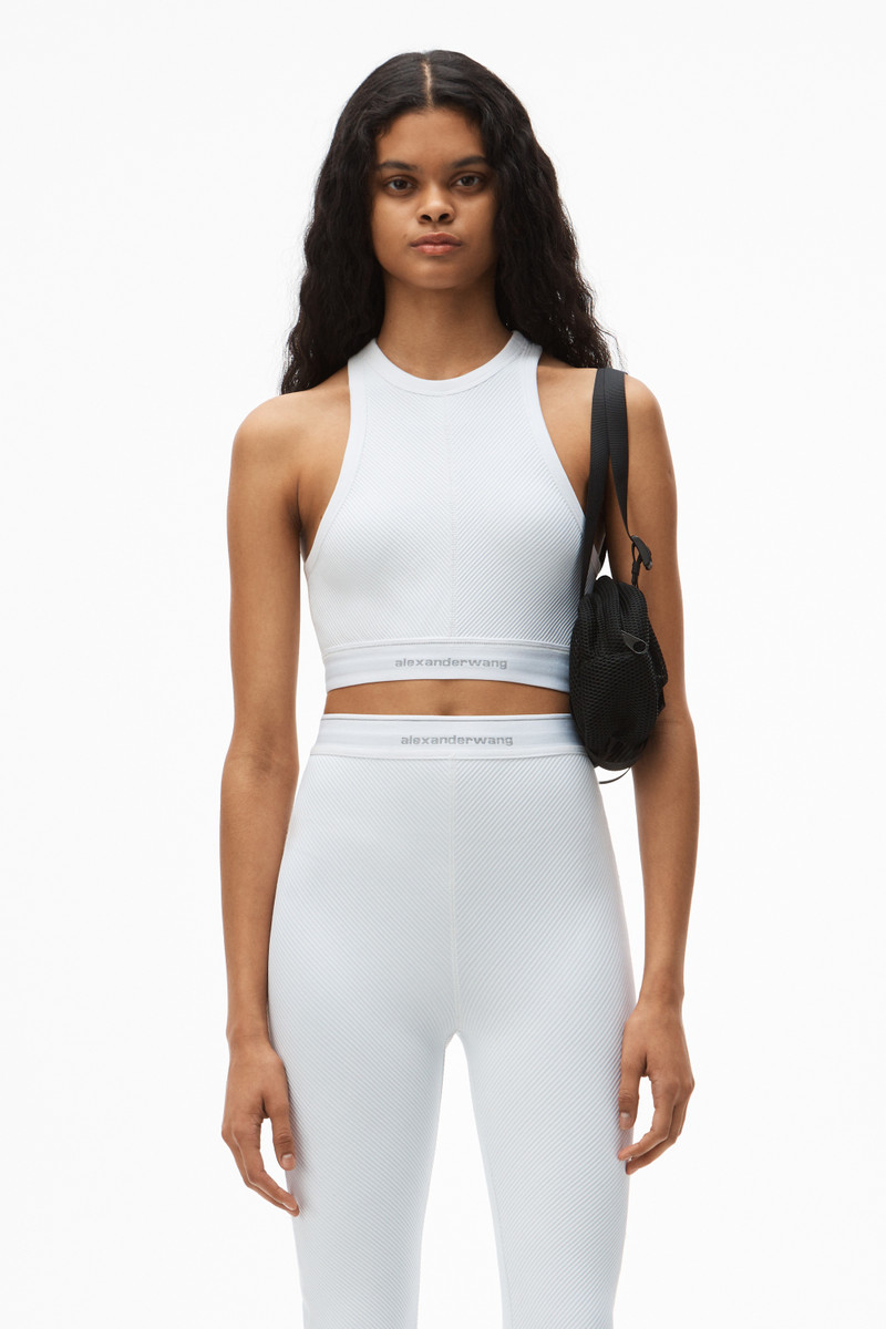 LOGO ELASTIC BRA TOP IN STRETCH KNIT 2