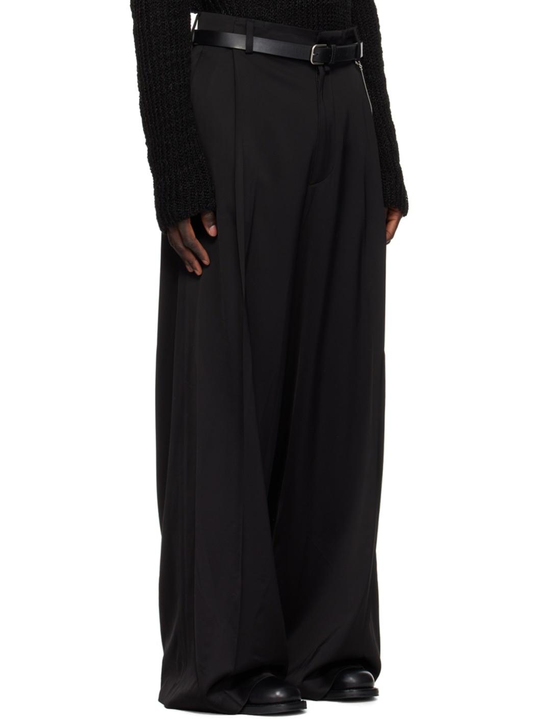 Black Pleated Trousers - 2