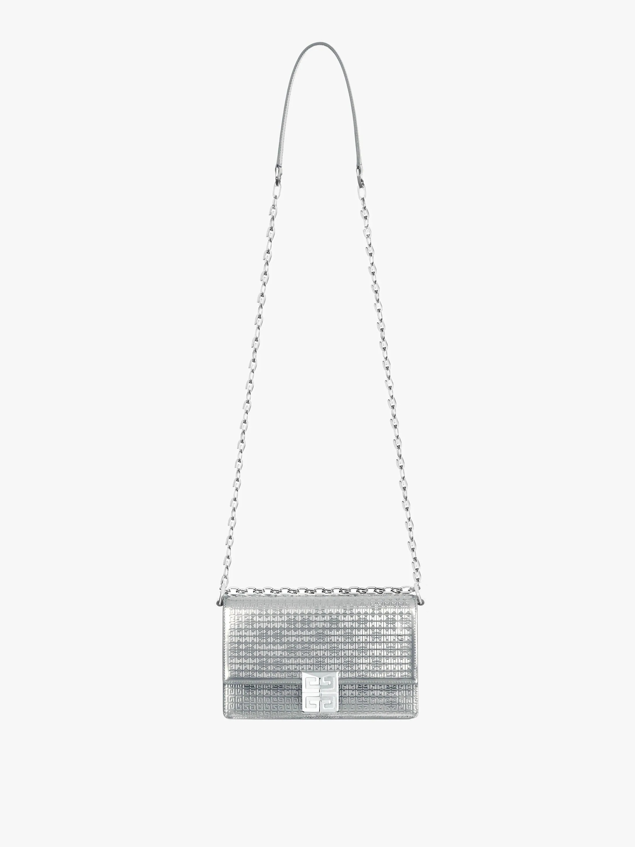 SMALL 4G BAG IN 4G METALLIZED LEATHER WITH CHAIN - 1