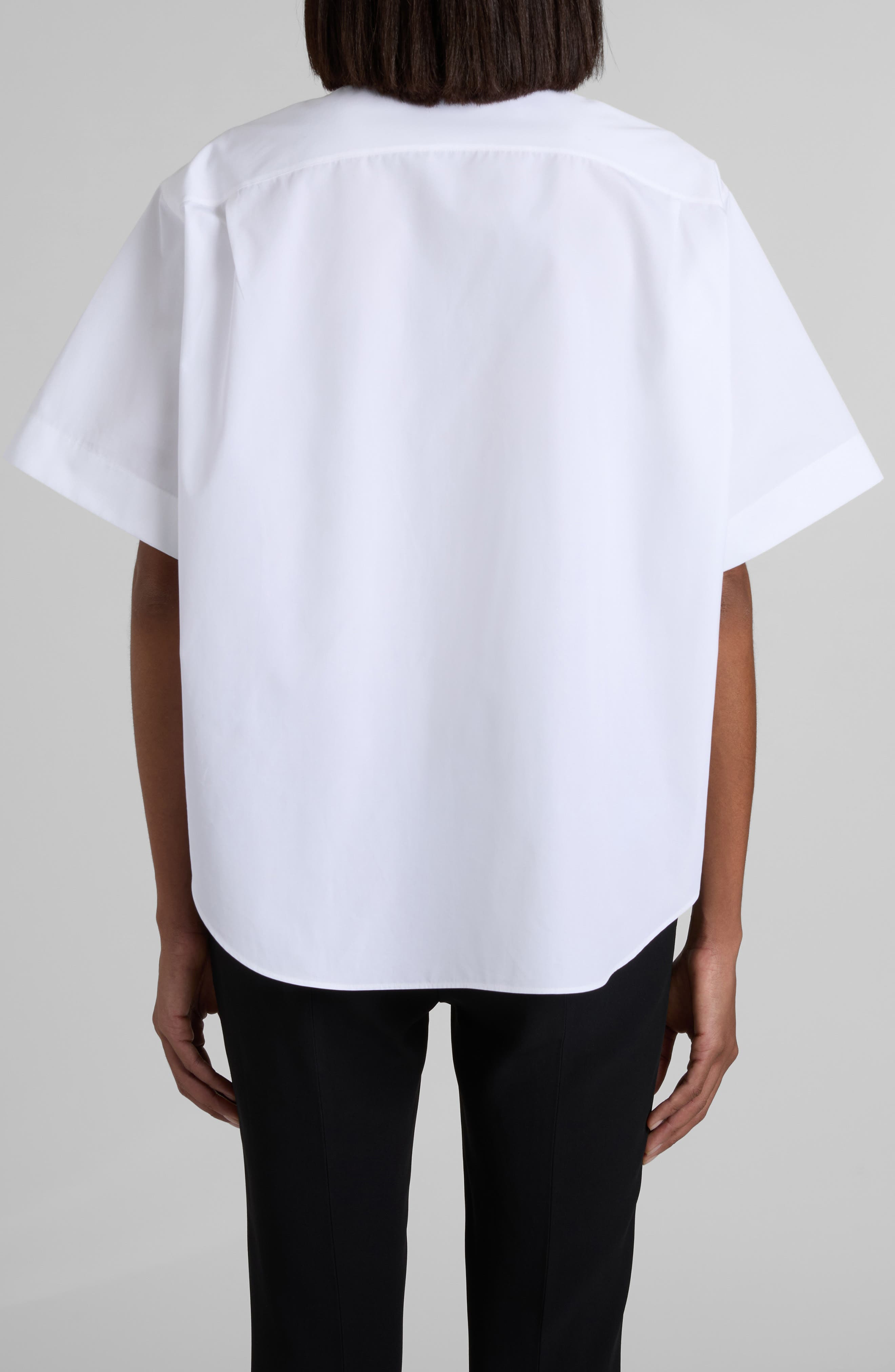 McQueen Cotton Poplin Button-Up Shirt in Optical White at Nordstrom - 2
