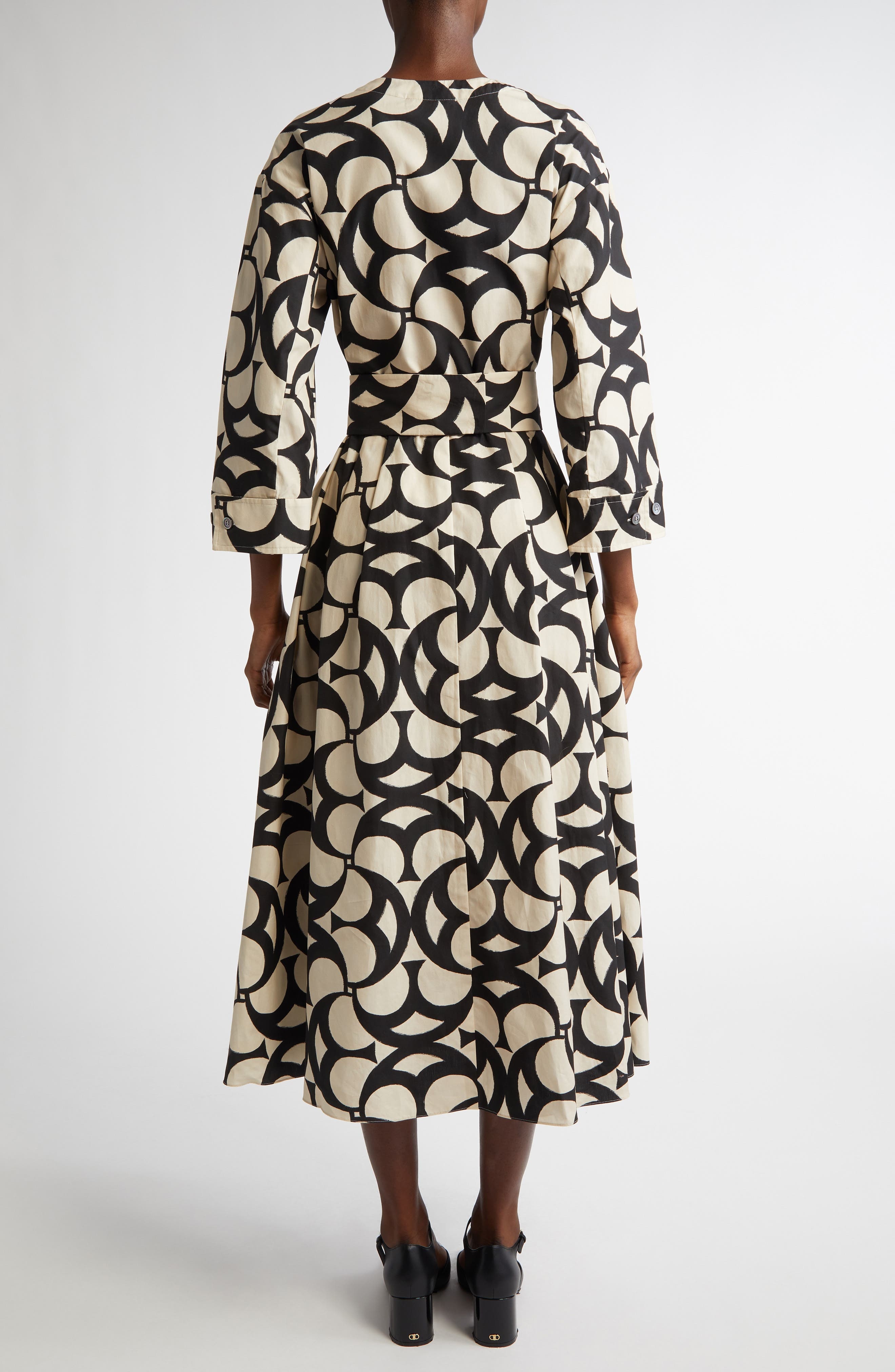 Max Mara Alice Print Shirtdress in Black at Nordstrom - 2