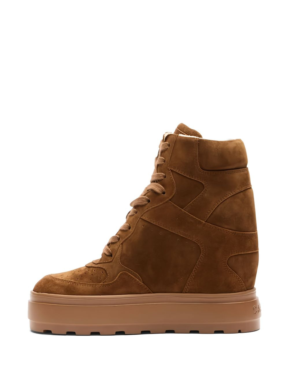 80mm lace-up wedge-heel sneakers - 4