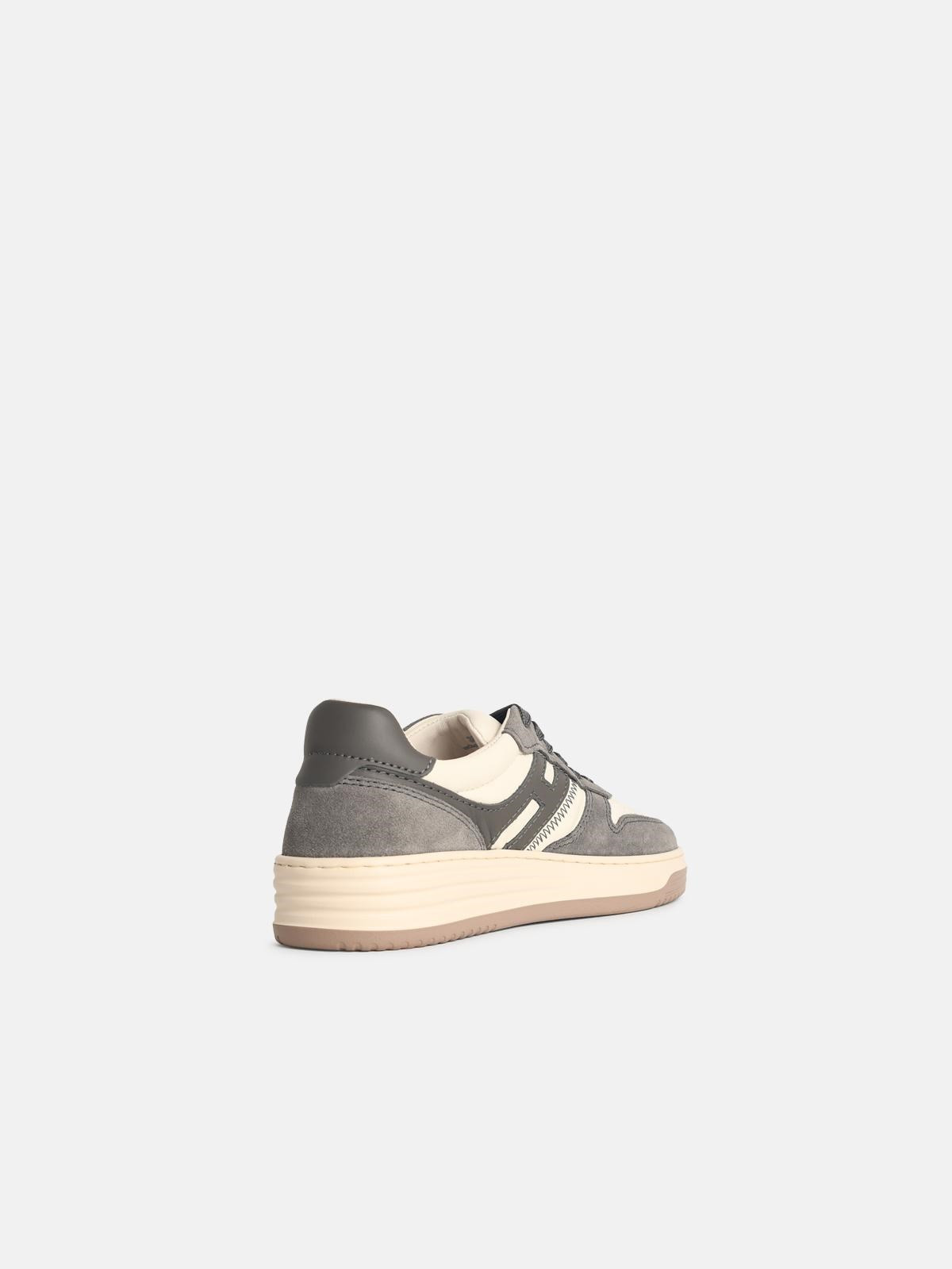 'H630' TWO-TONE LEATHER SNEAKERS - 3