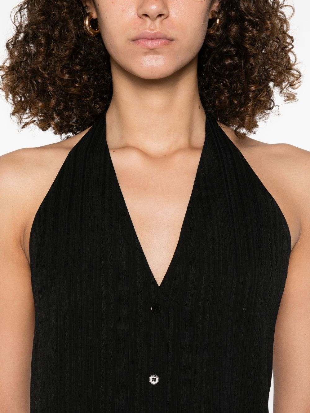 halter-neck button top - 5