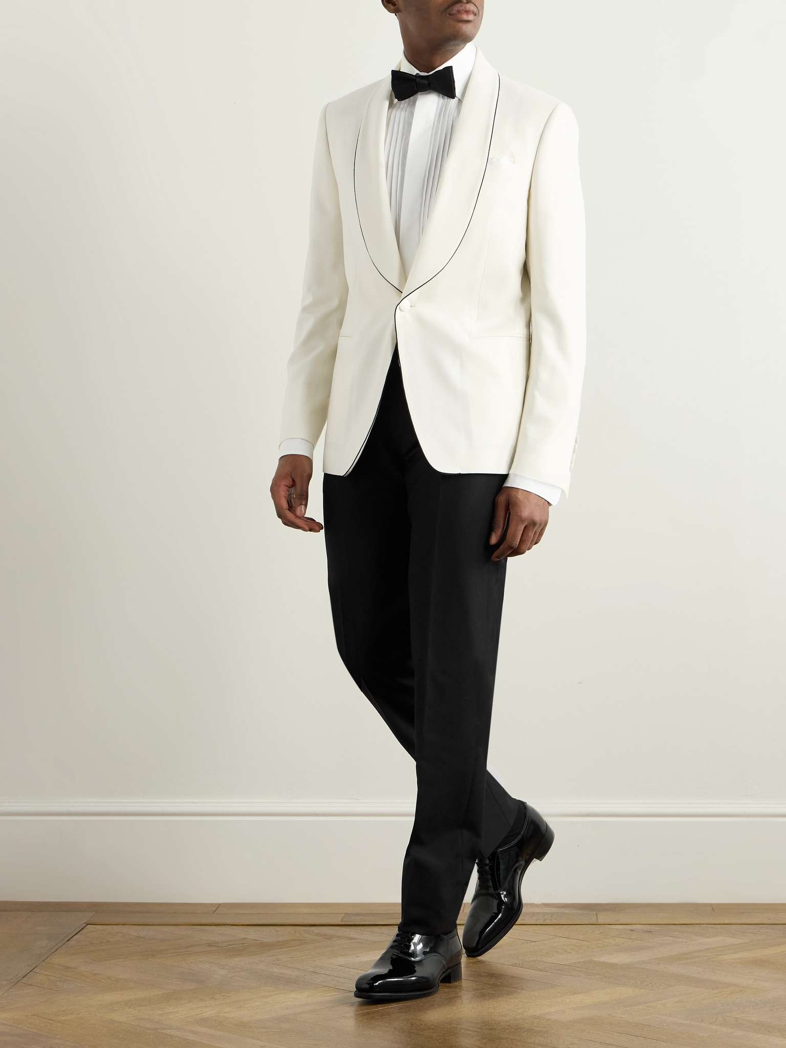 Wool-Blend Crepe Tuxedo Jacket - 2