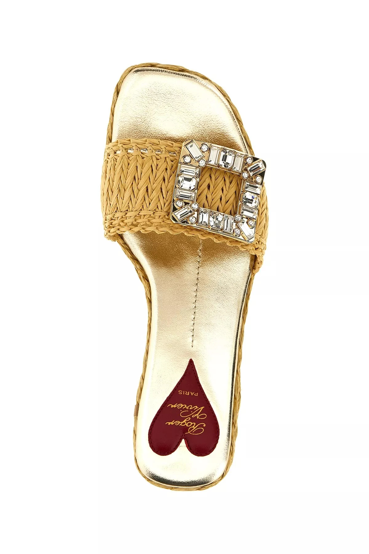 Raffia jewel sandals - 4