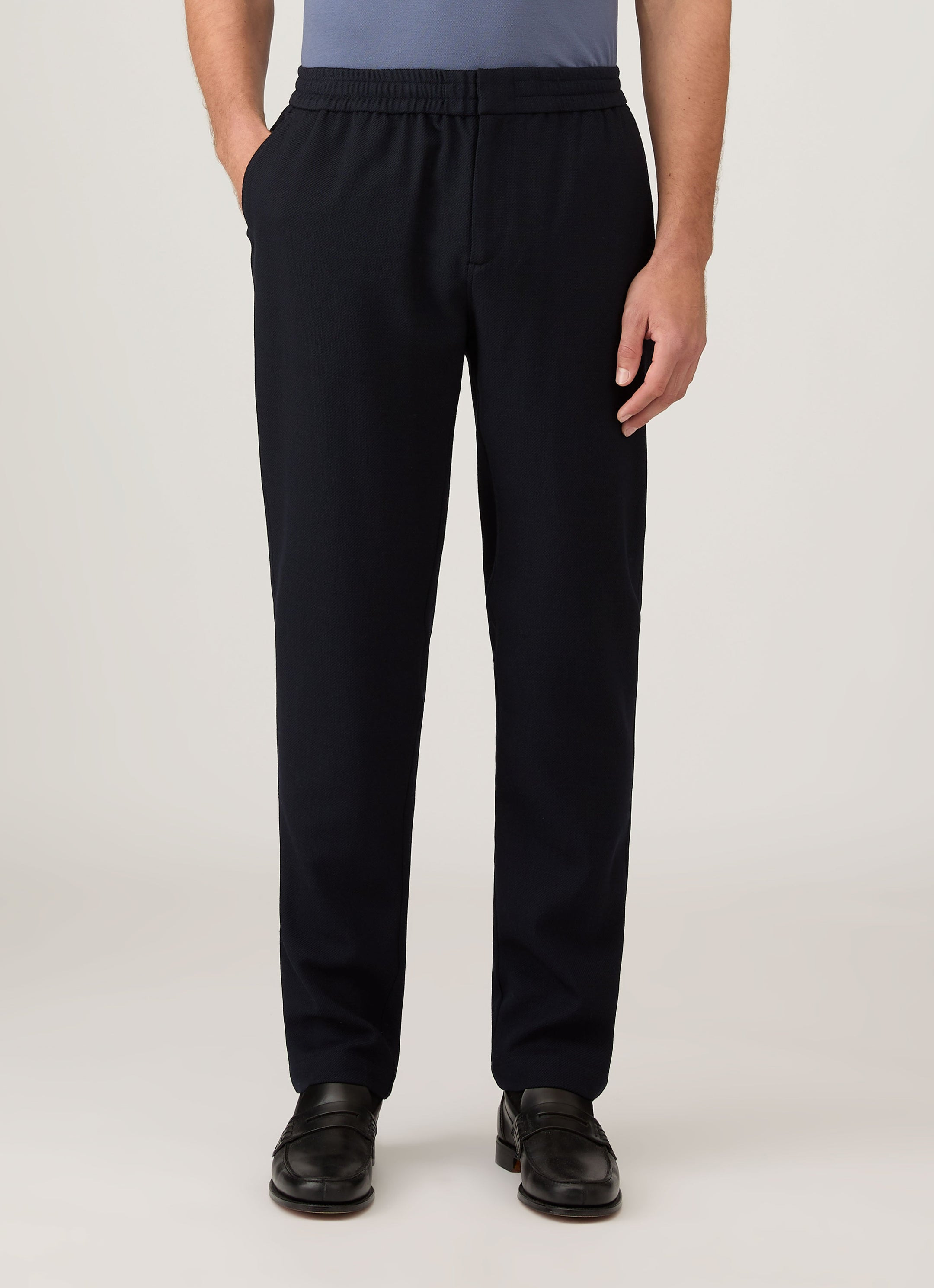 Textured Wool Drawstring Trouser - 2