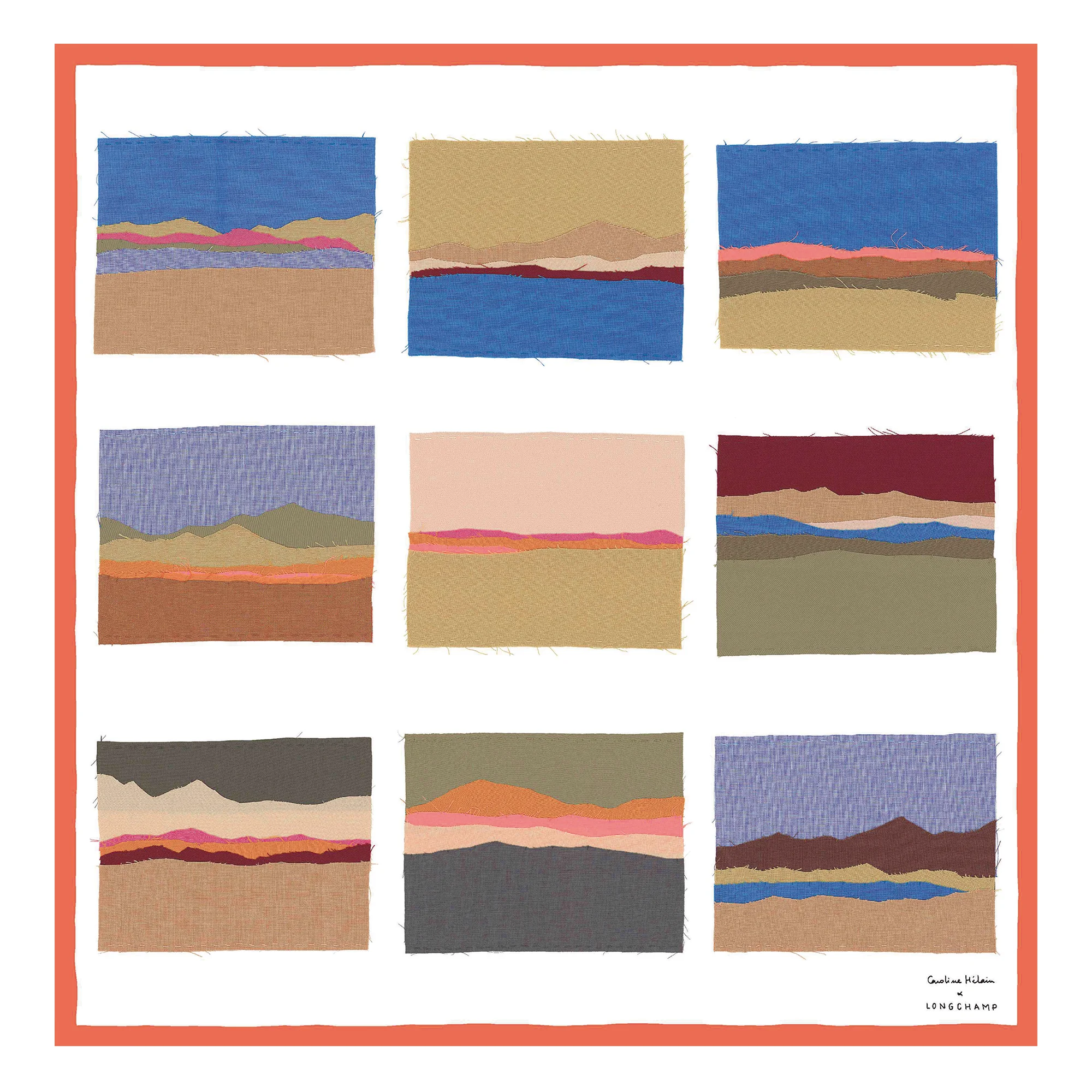 Caroline Hélain x Longchamp Silk scarf 70 - 1