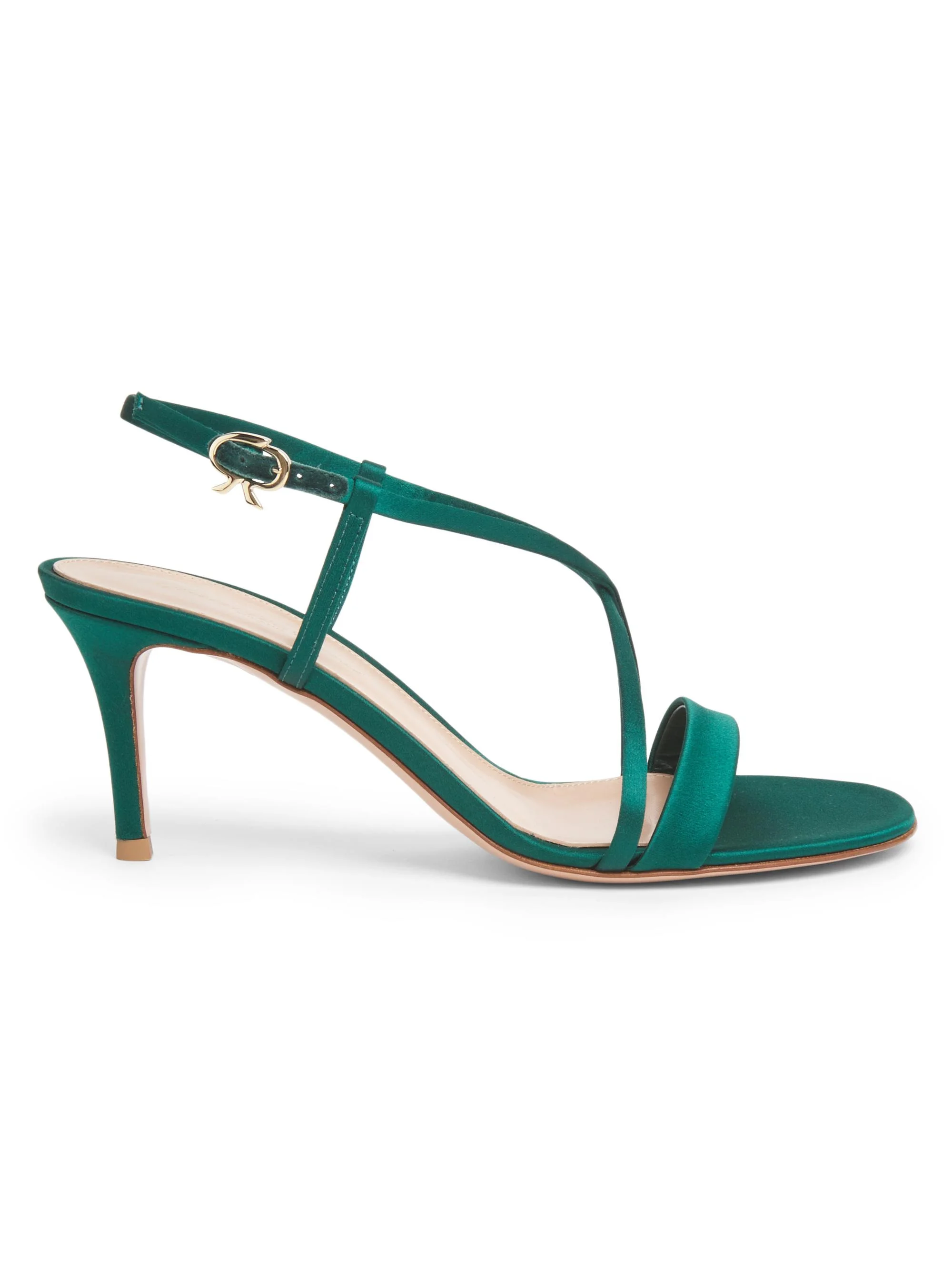 Women's 70MM Crepe Satin Sandals - Hunter - 1