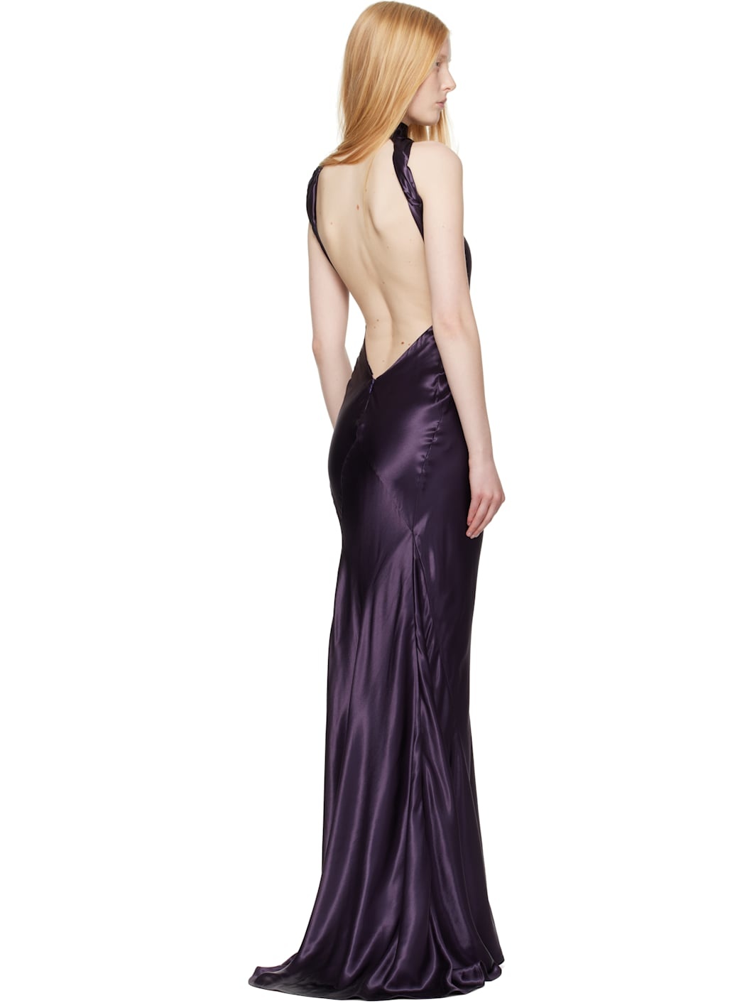 Purple Twisted Maxi Dress - 3