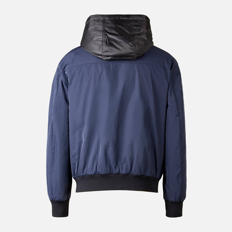 Bomber Jacket with Hood Blue Black 2