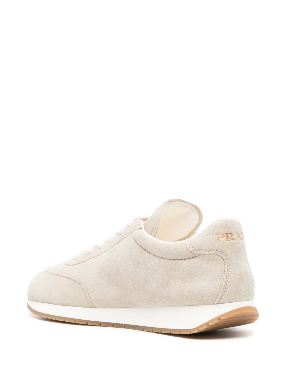 triangle-logo suede sneakers - 3