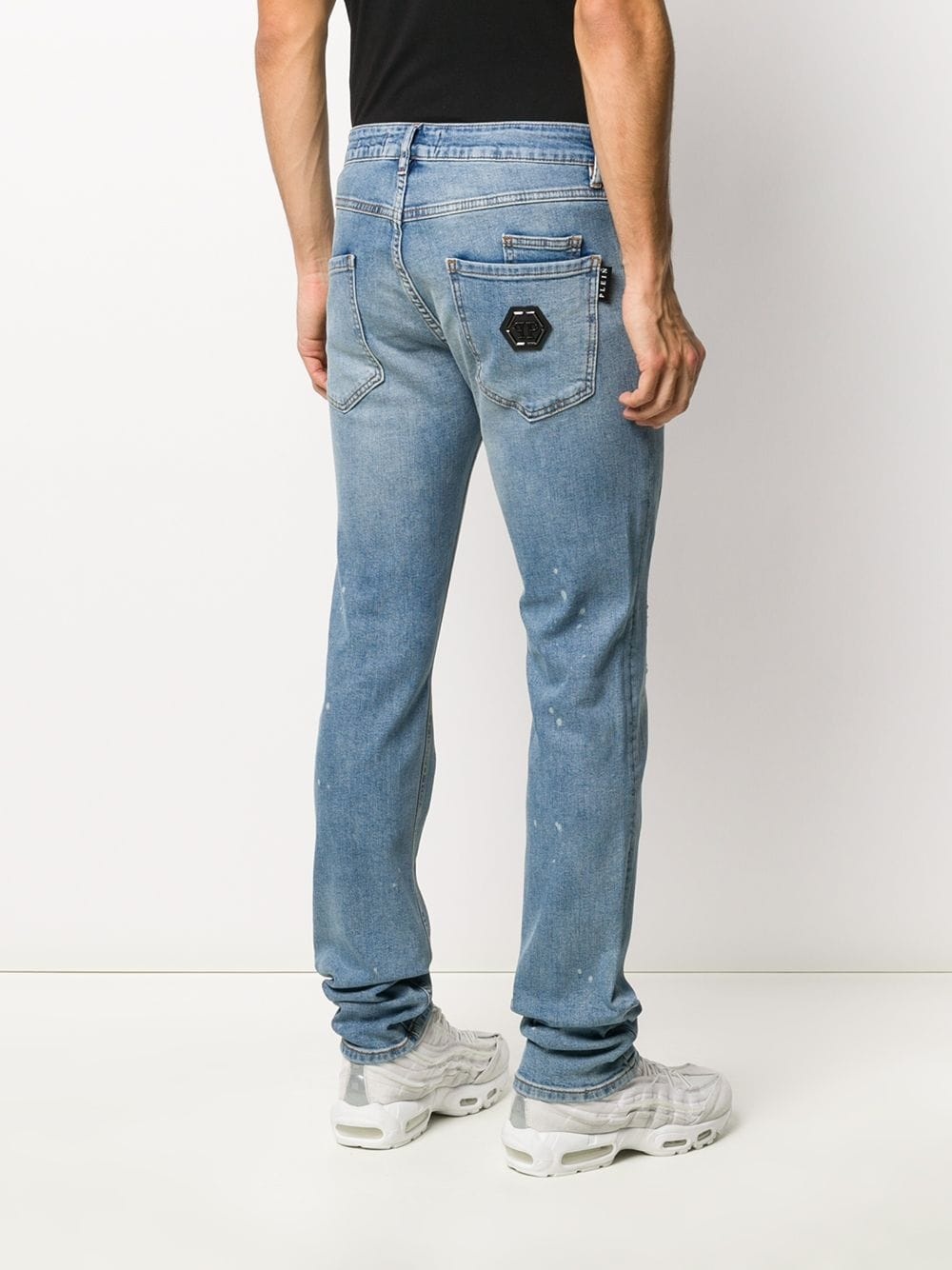 straight-leg destroyed jeans - 4