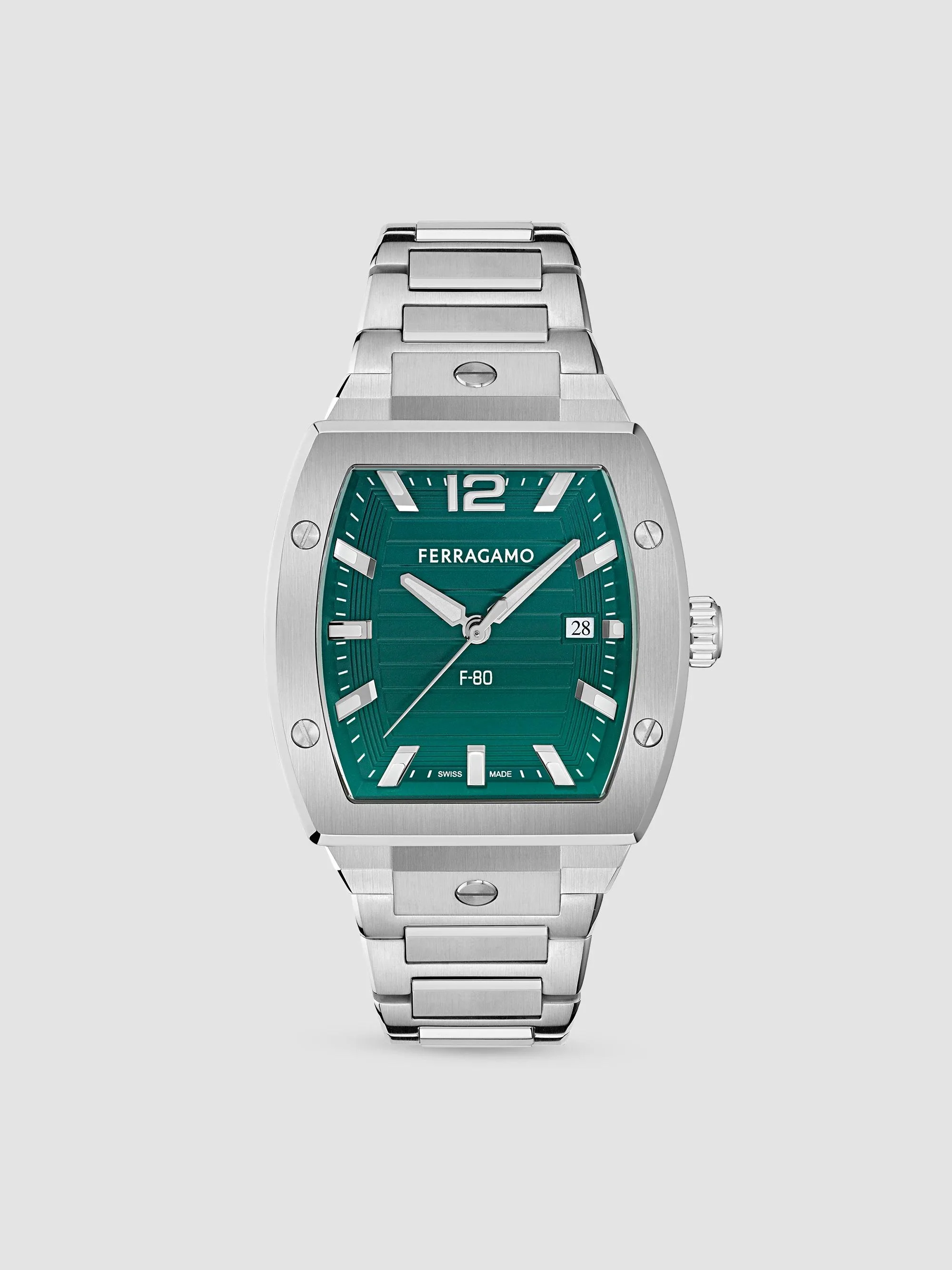 Men's F-80 Tonneau Stainless Steel Bracelet Watch/42MM - Stainless Steel - 1