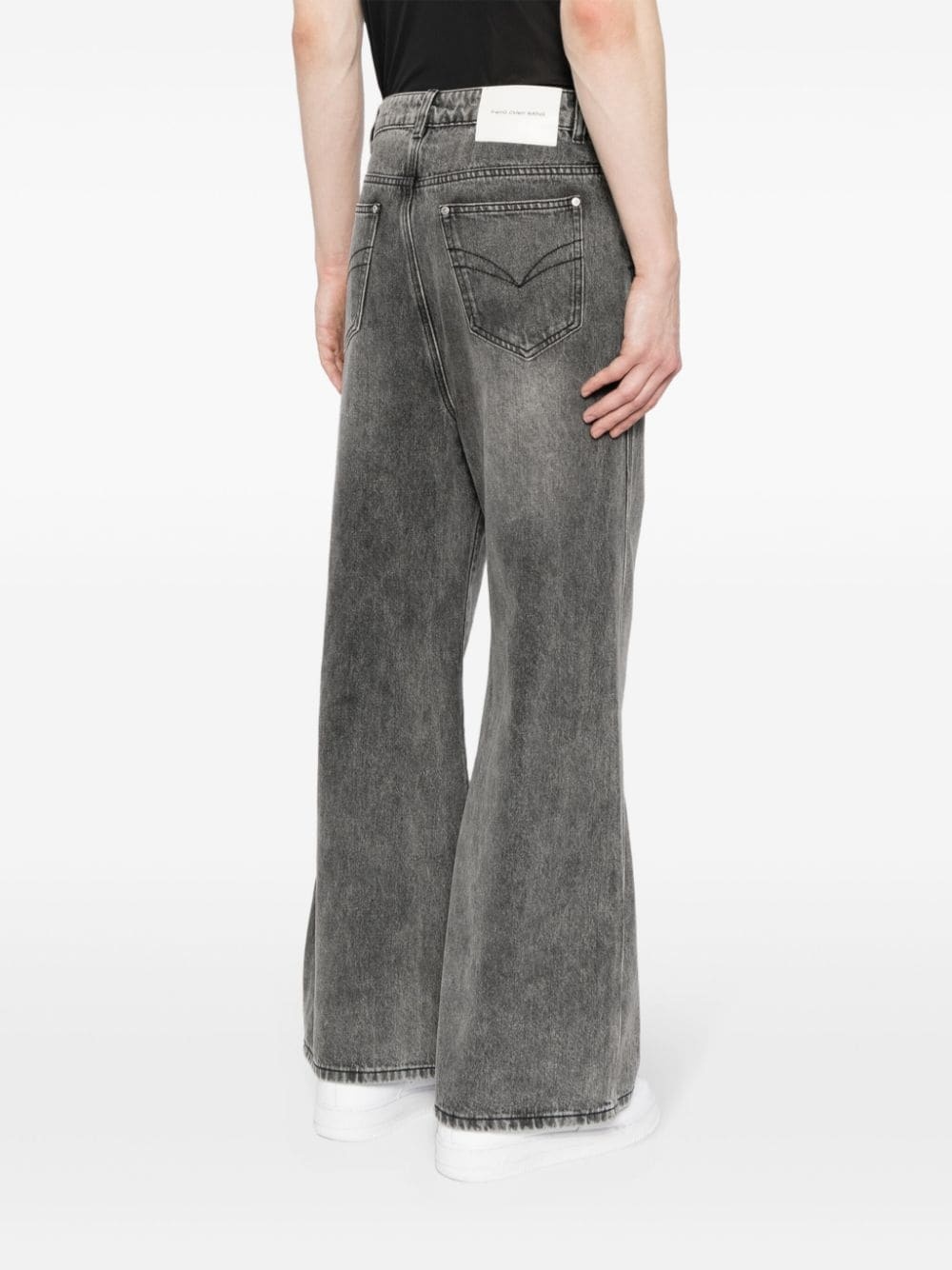 cross-waistband straight-leg jeans - 5