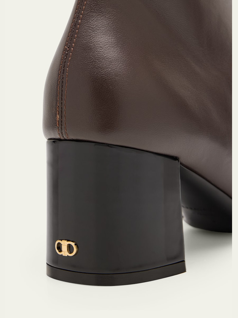 Sambi Cap-Toe Leather Ankle Boots 5