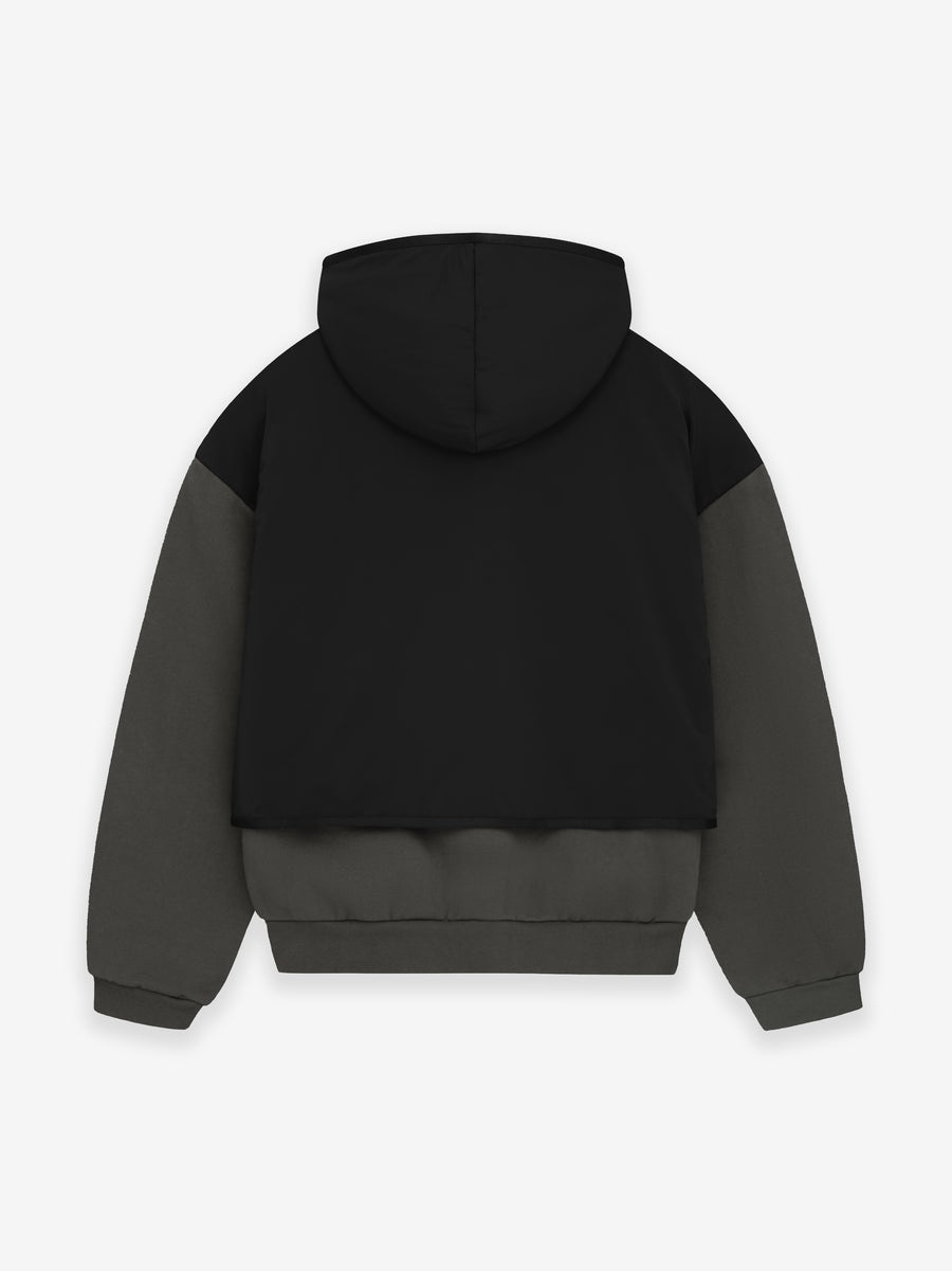 ESSENTIALS Nylon Fleece Hooded Sweater | REVERSIBLE