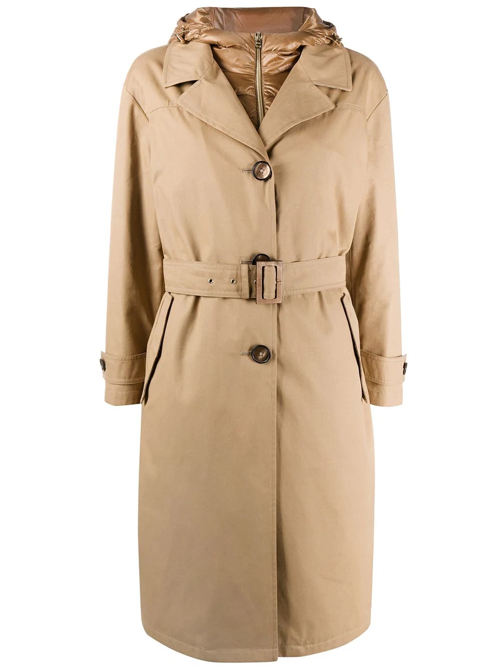 padded interior trench coat - 1