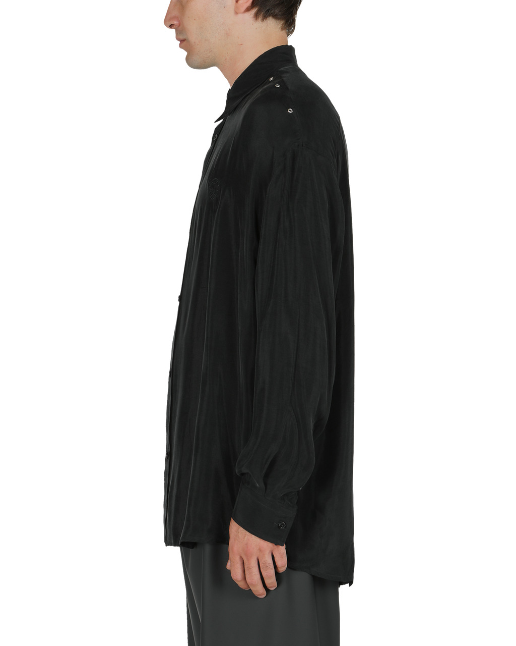 LONGSLEEVE CUPRO SHIRT WITH EYELETS - 4
