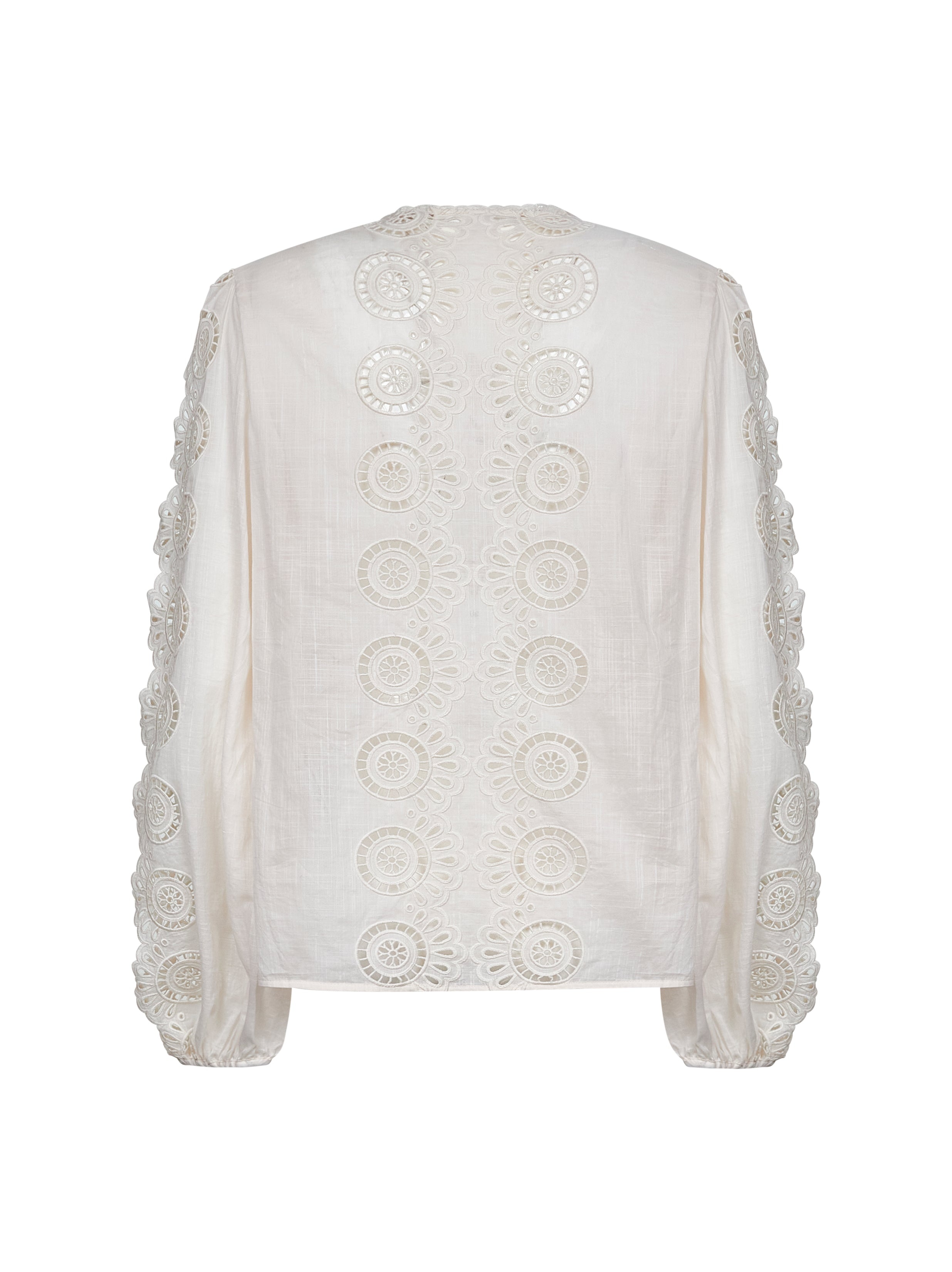 Ivory embroidered cotton Lucky blouse - 2
