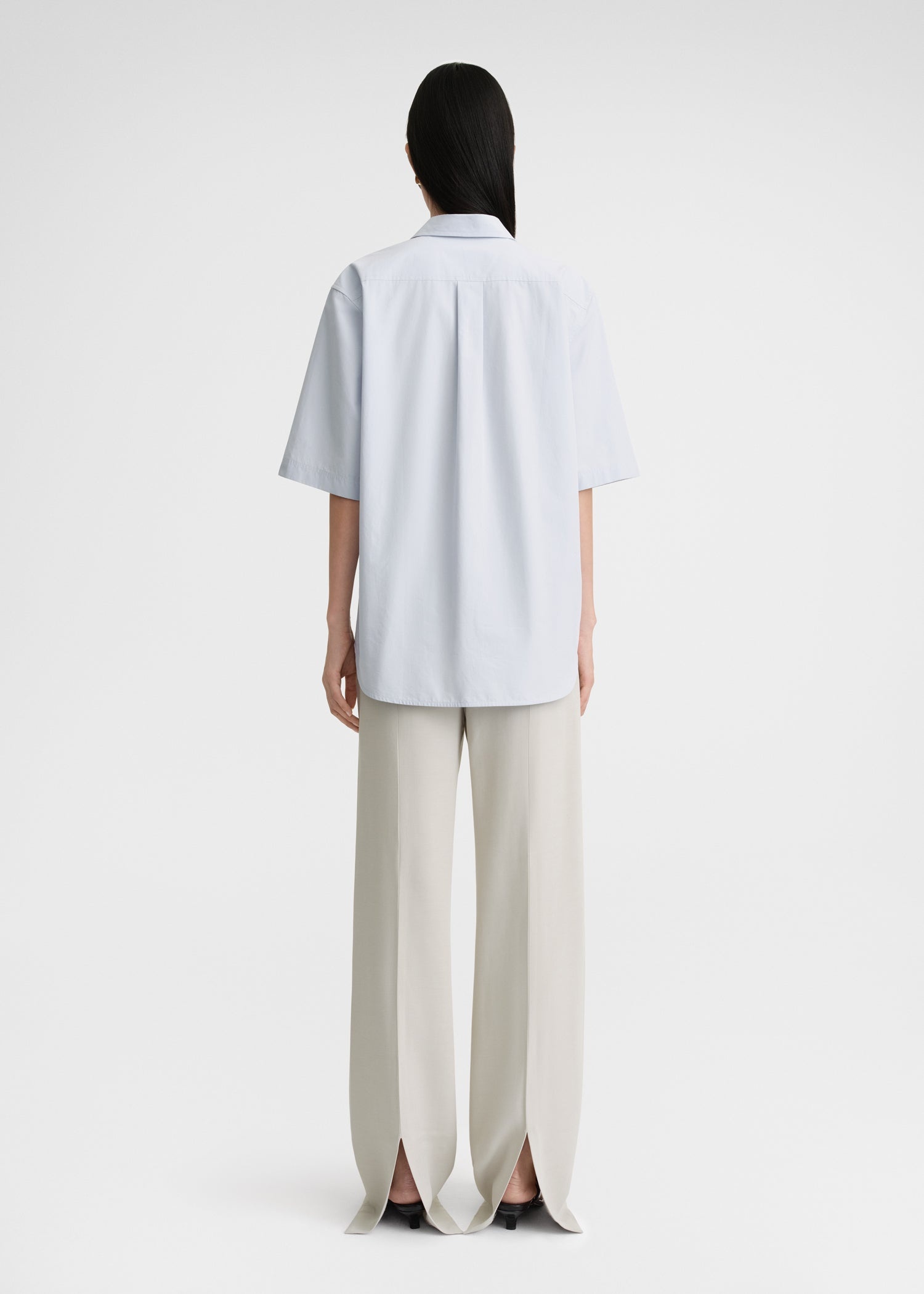Short-sleeve poplin shirt ice - 5