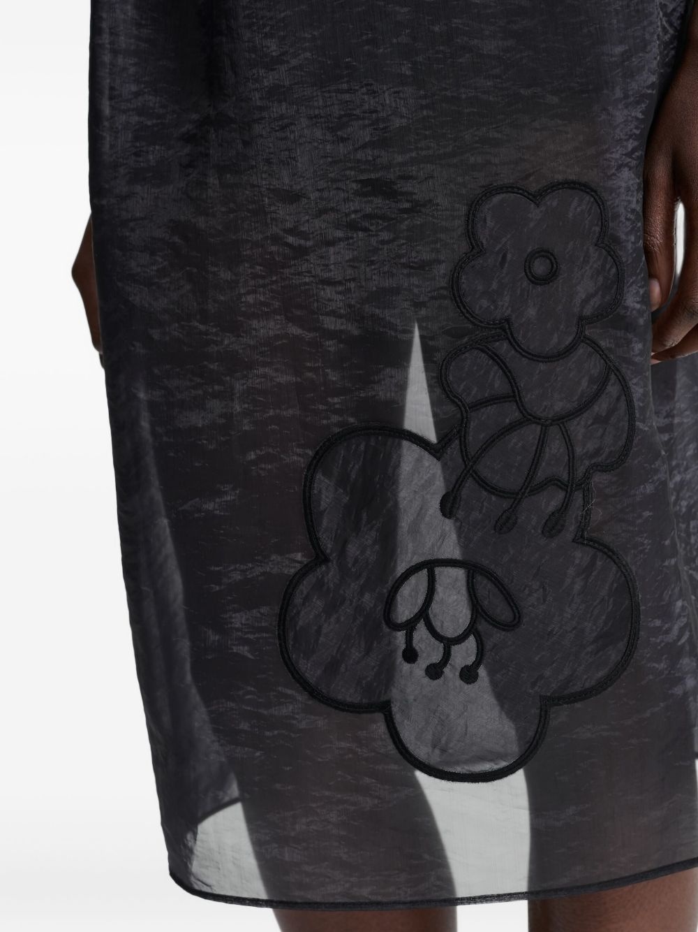 Bambi floral-embroidered midi skirt - 3