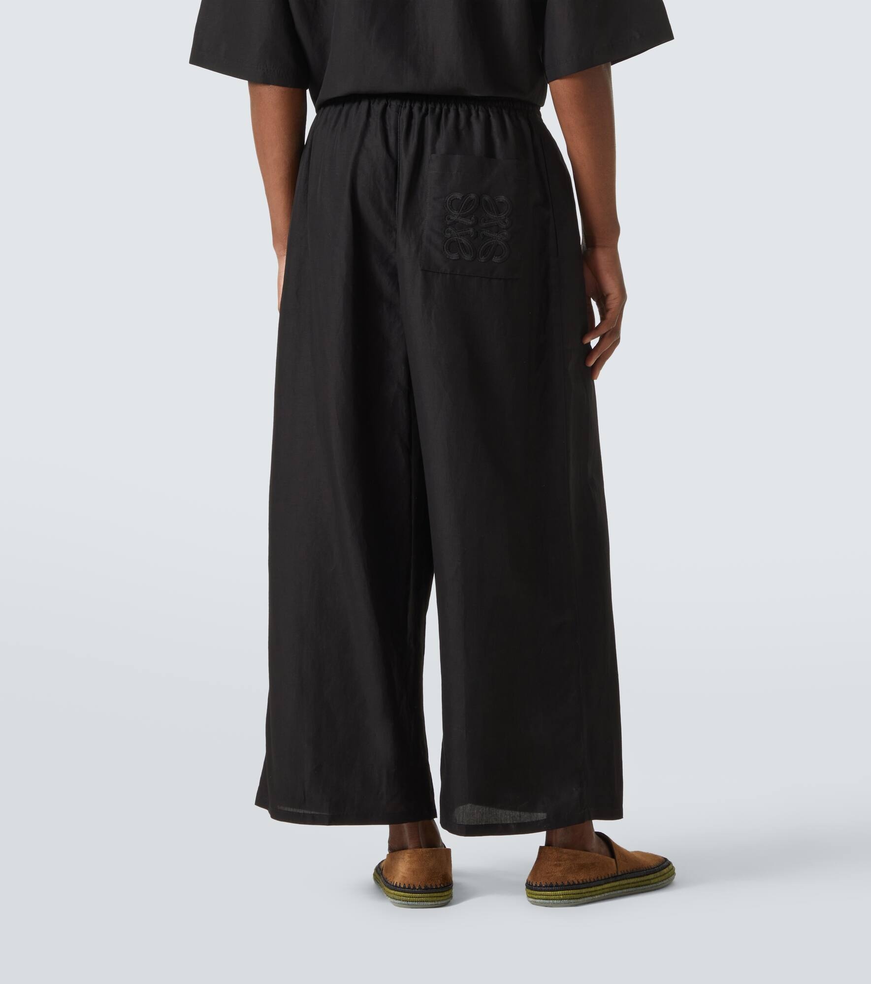 Paula's Ibiza cropped toile wide-leg pants - 4