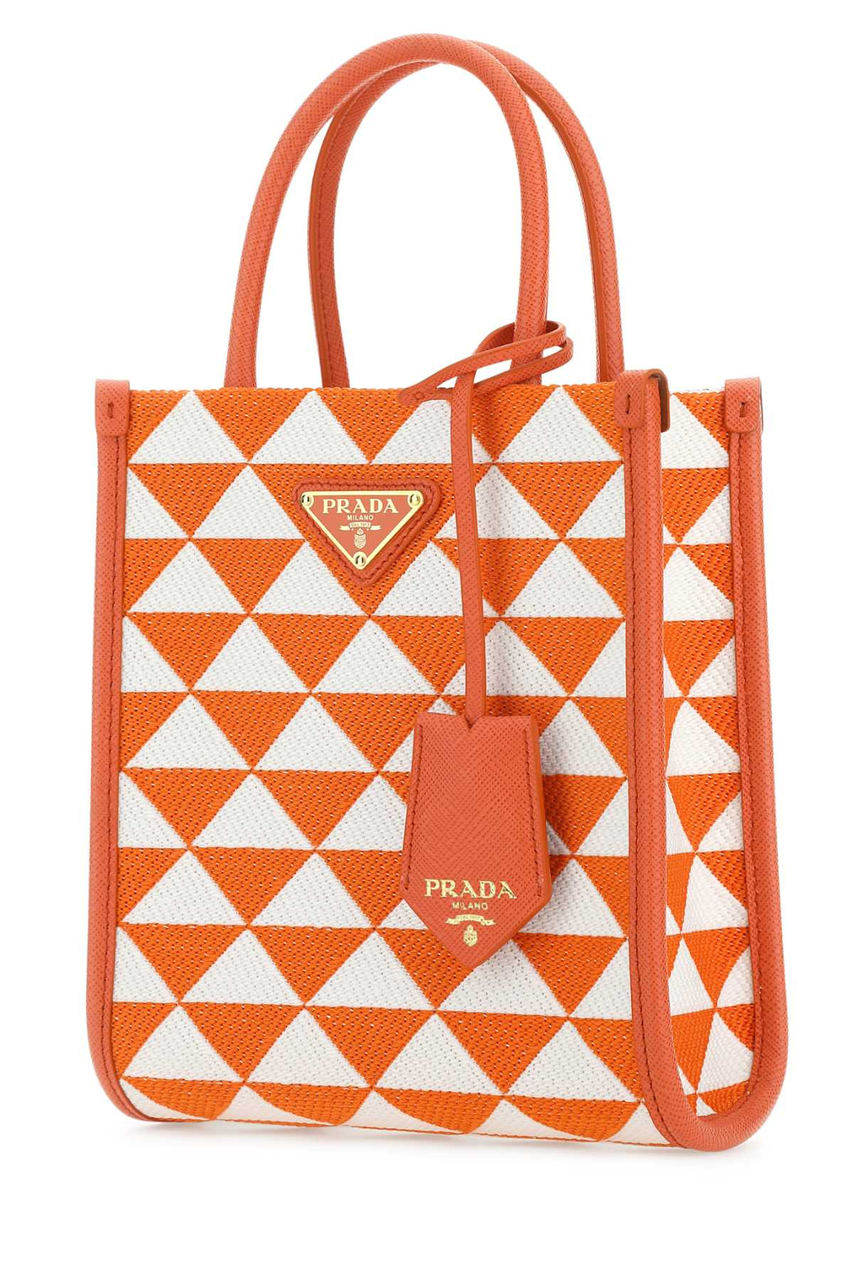 Prada Women Embroidered Fabric Micro Symbole Handbag - 2