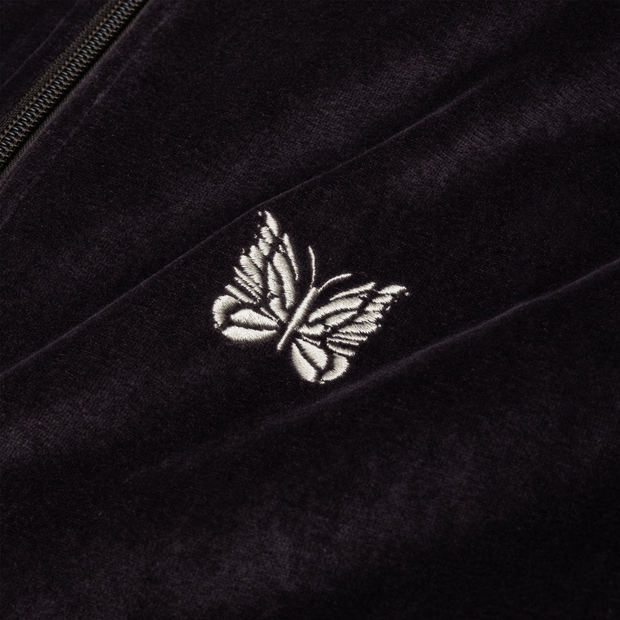 VELOUR RIB COLLAR TRACK JACKET - 4