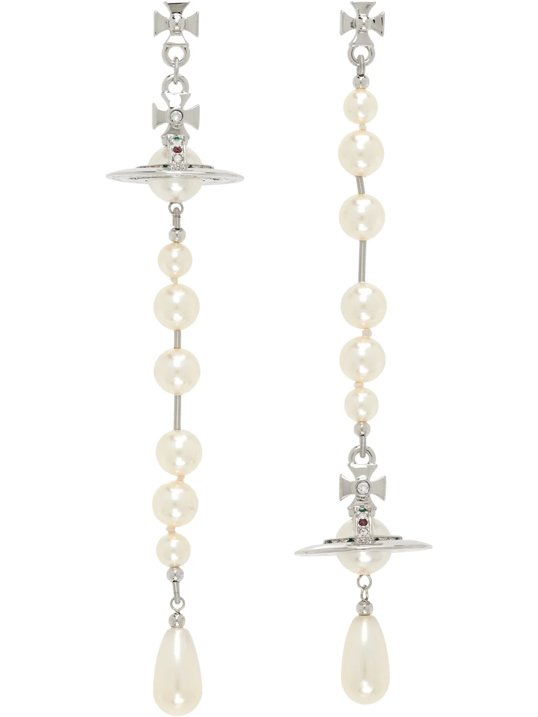 Broken Faux-Pearl Earrings - 1