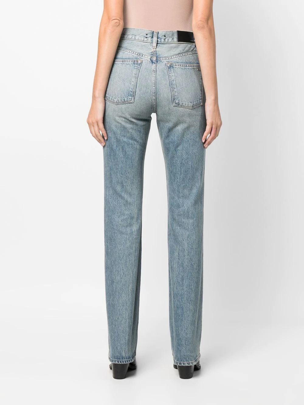 high-waist bootcut jeans - 4
