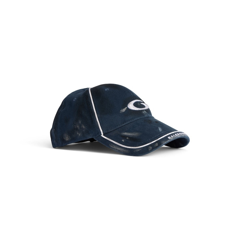 BALENCIAGA Men's Loop Sports Icon Cap in Blue/white outlook