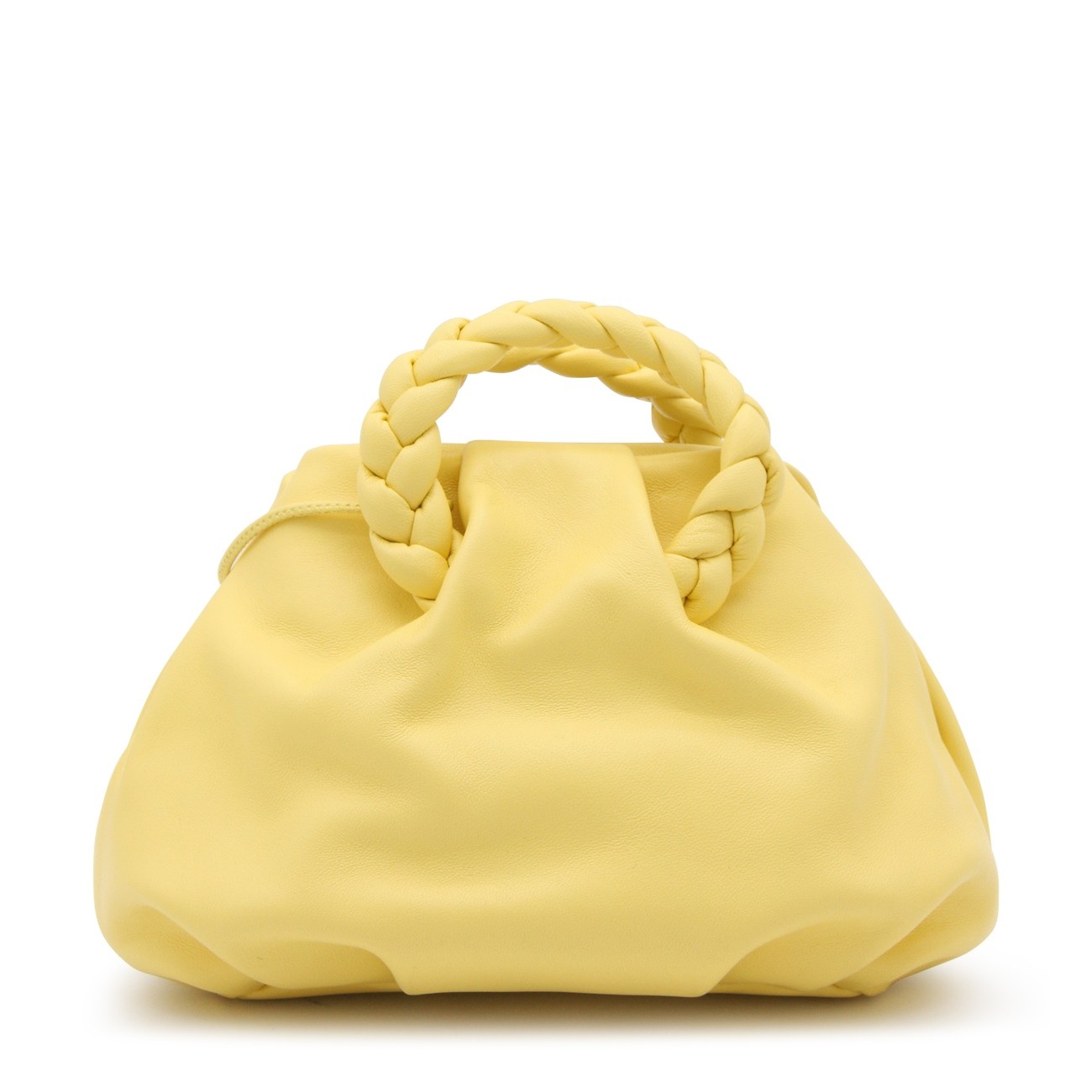 yellow leather bombon handle bag - 3