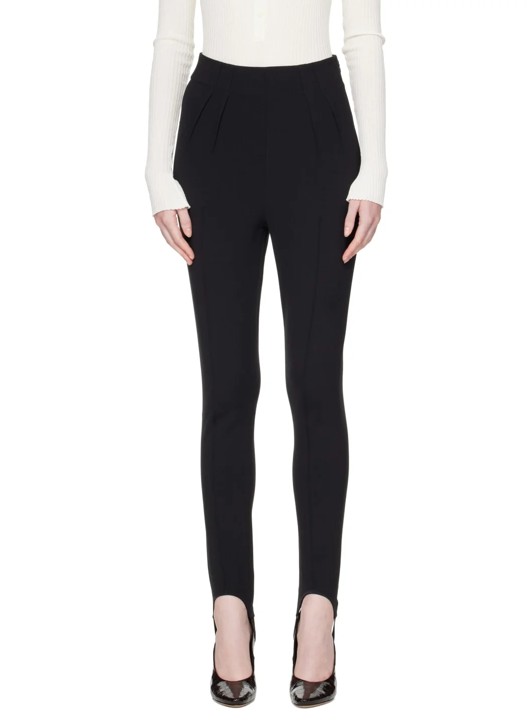 Black Stirrup Leggings - 1
