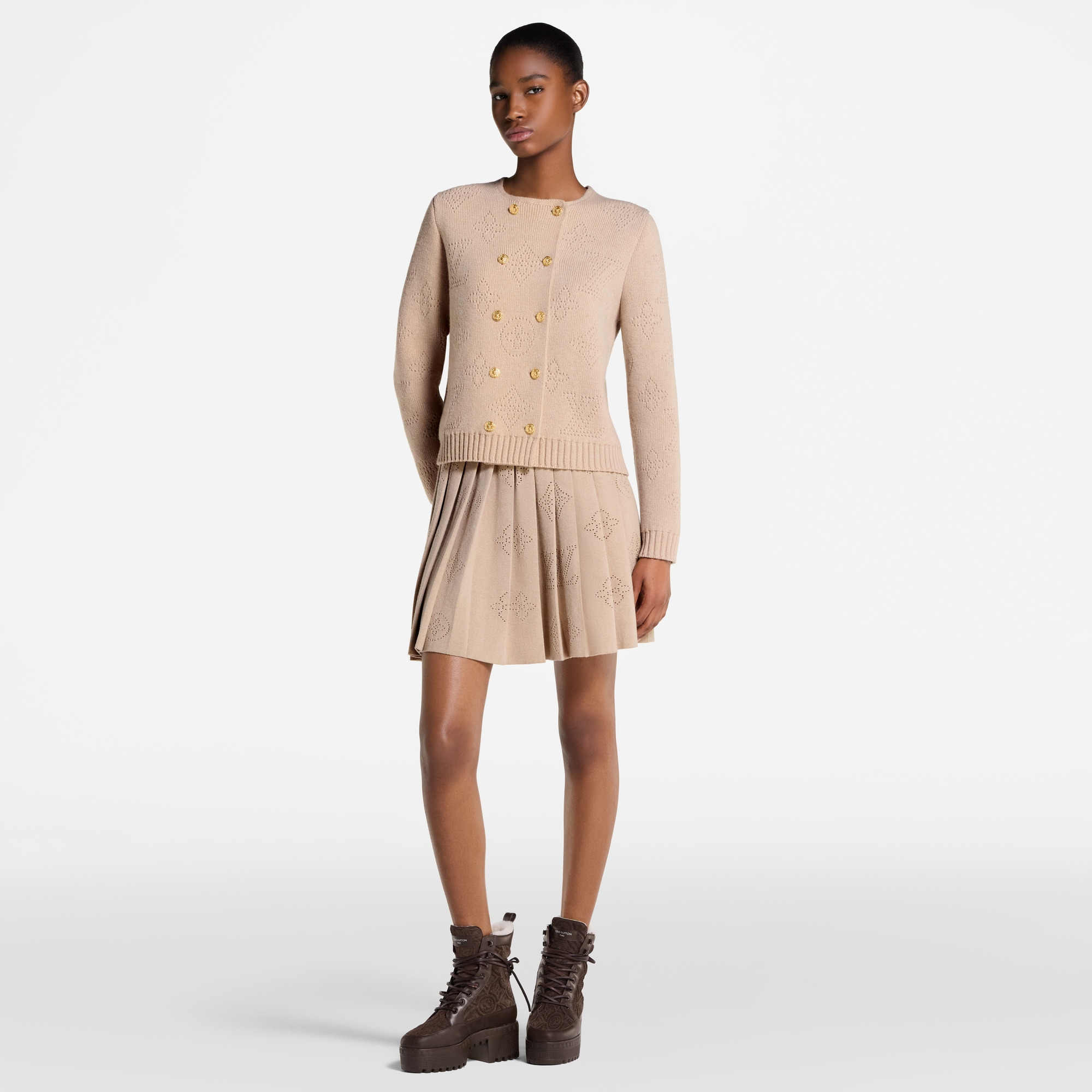 Double-Breasted Mahina Knit Cardigan - 6