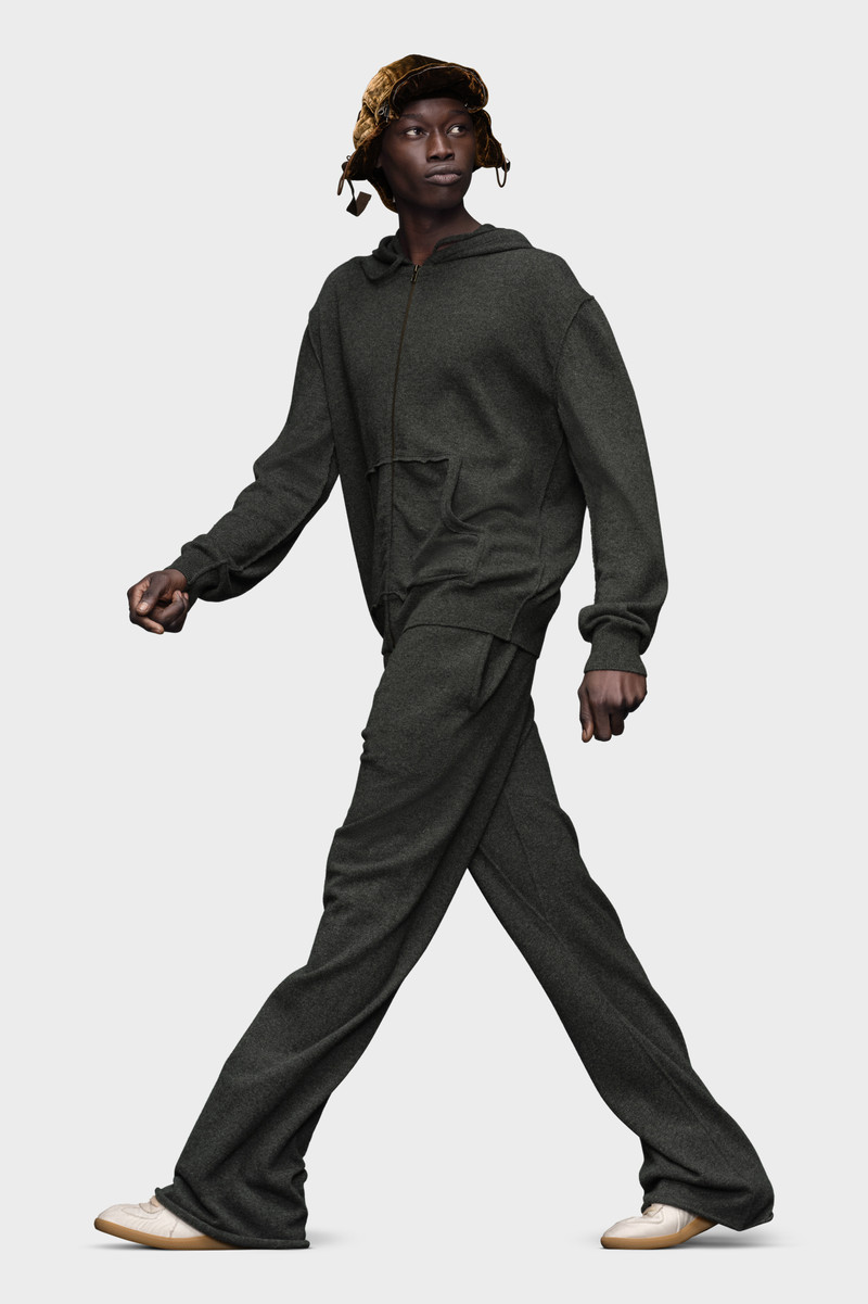 Maison Margiela Décortiqué cashmere knit hoodie outlook