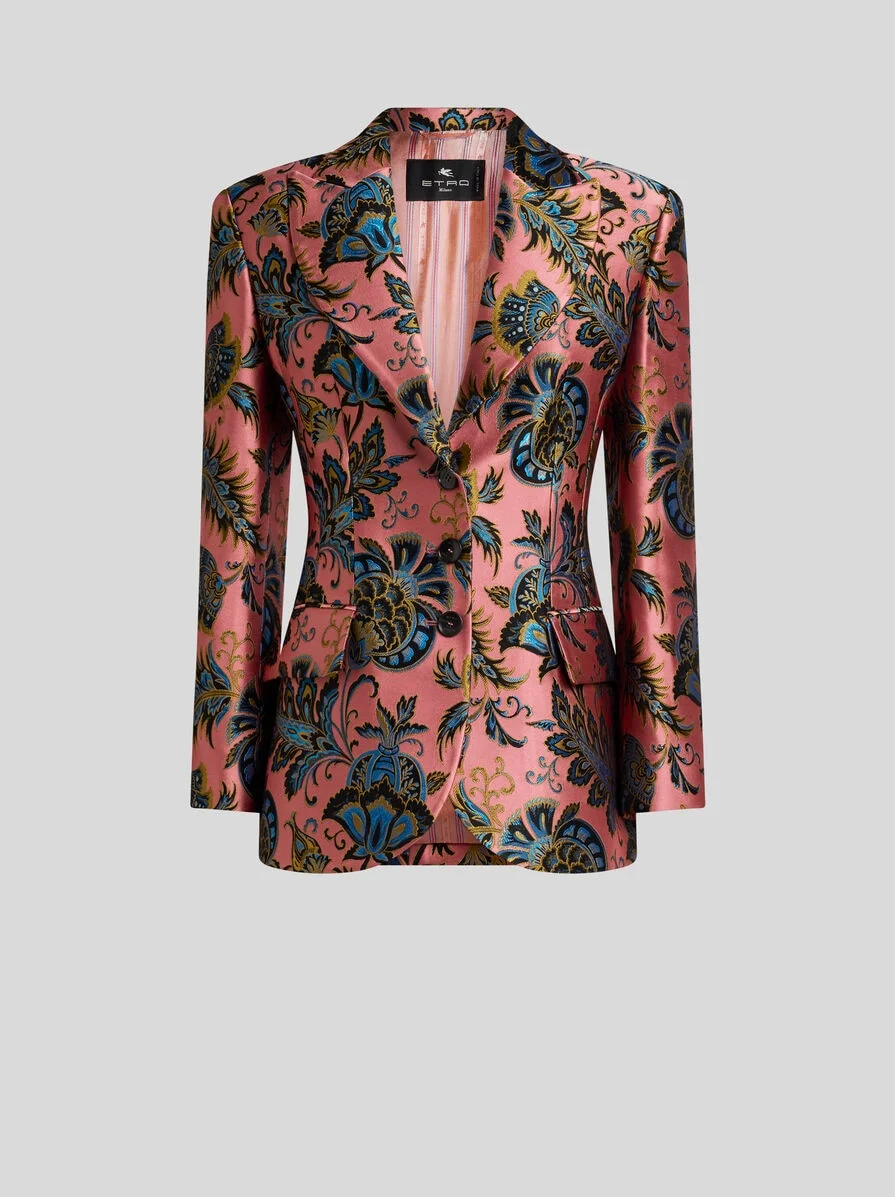 FLORAL JACQUARD JACKET - 1