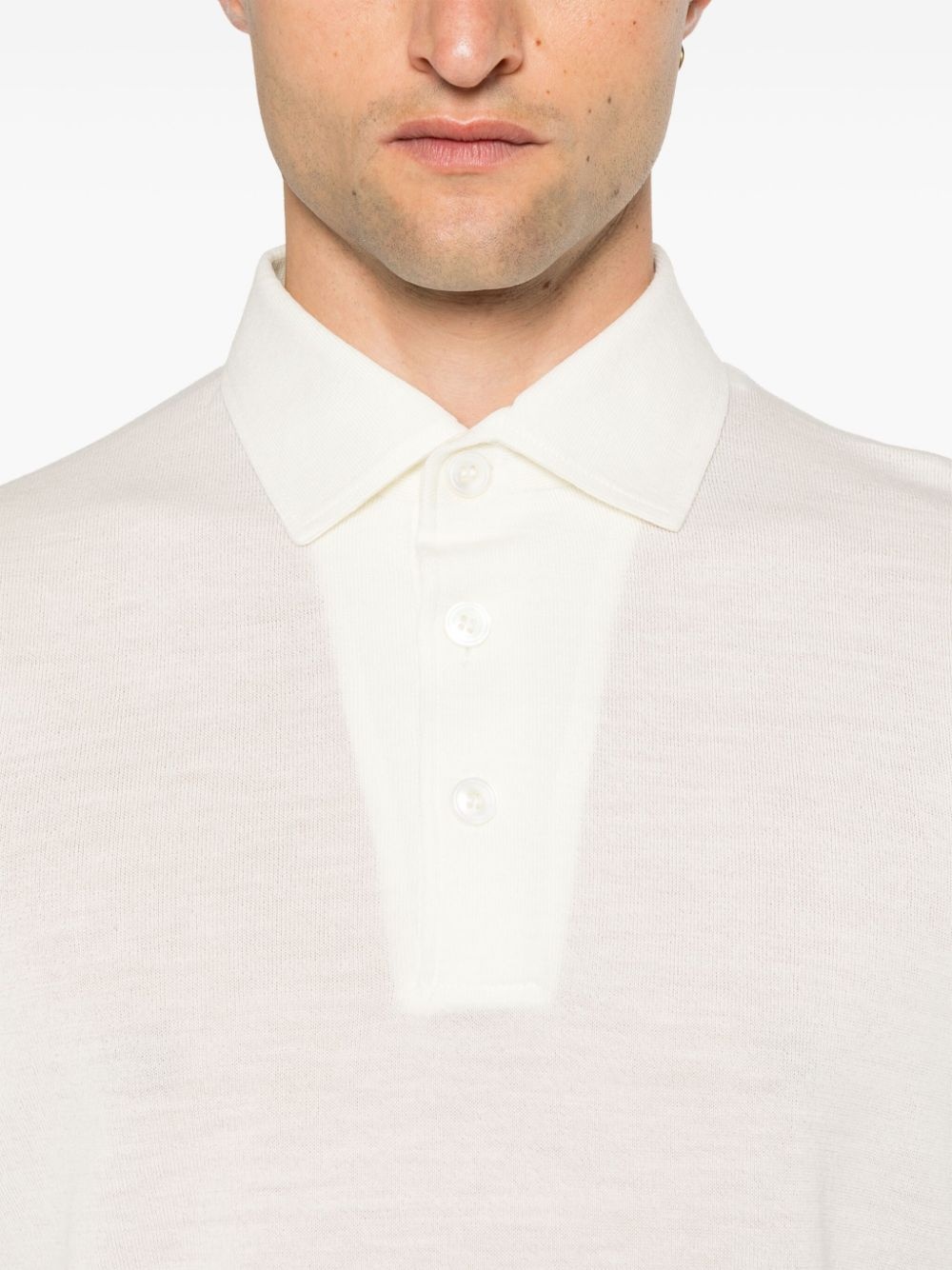 mélange polo shirt - 5