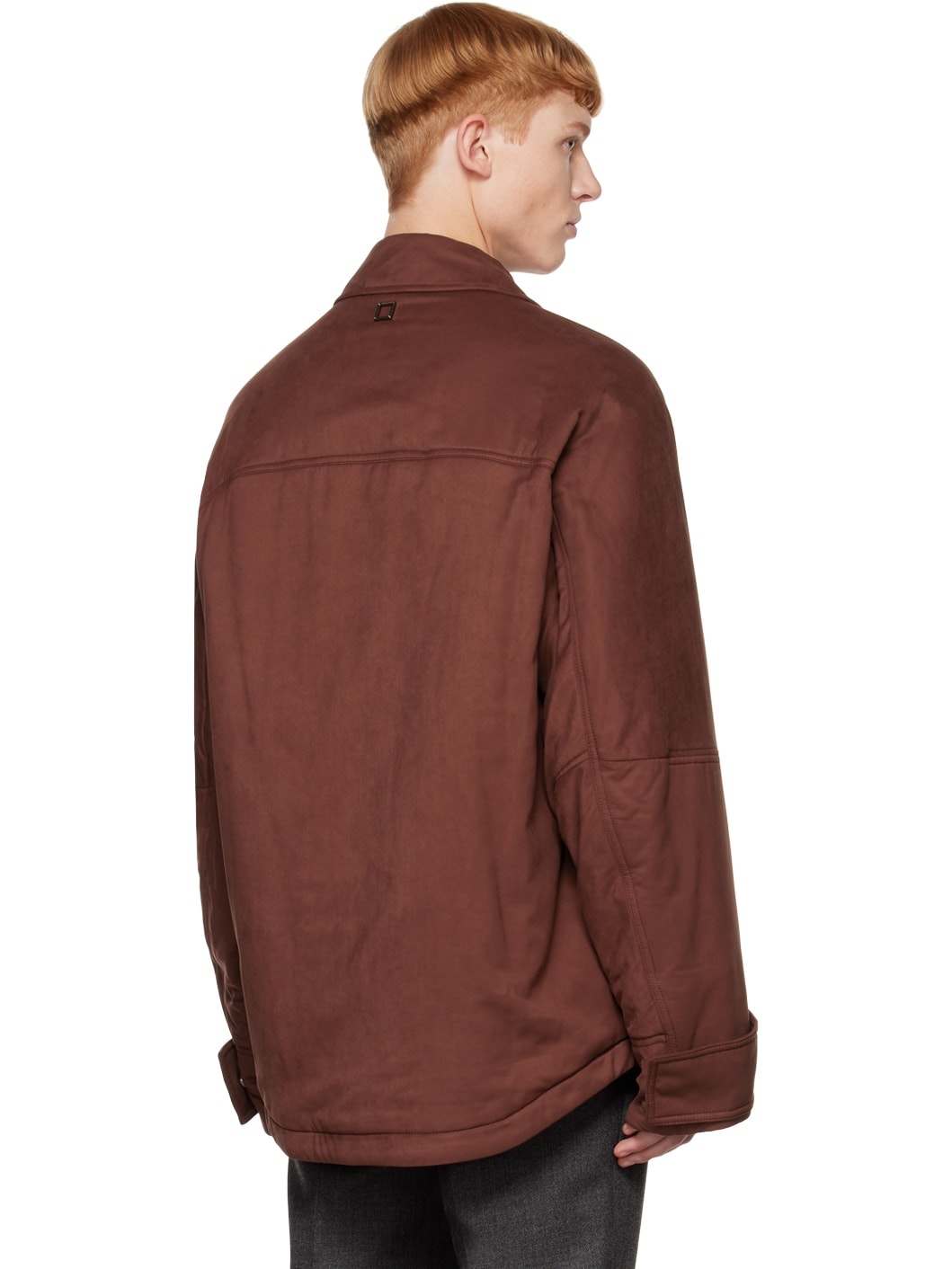 Brown Embroidered Jacket - 3