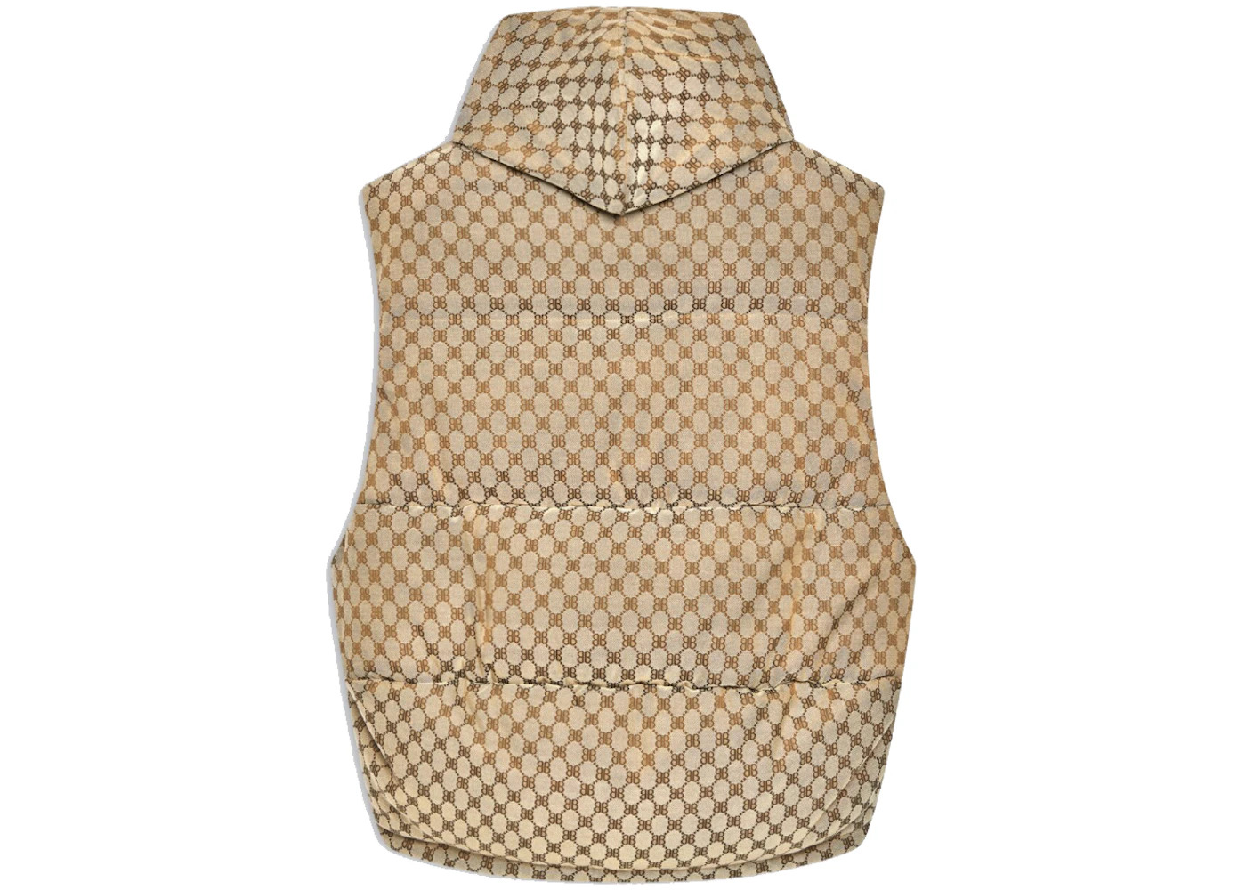 Gucci x Balenciaga Womens The Hacker Project Hacker Cocoon Puffer Gilet Vest Beige/Ebony - 2