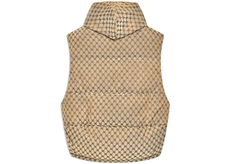 GUCCI Gucci x Balenciaga Womens The Hacker Project Hacker Cocoon Puffer Gilet Vest Beige/Ebony outlook