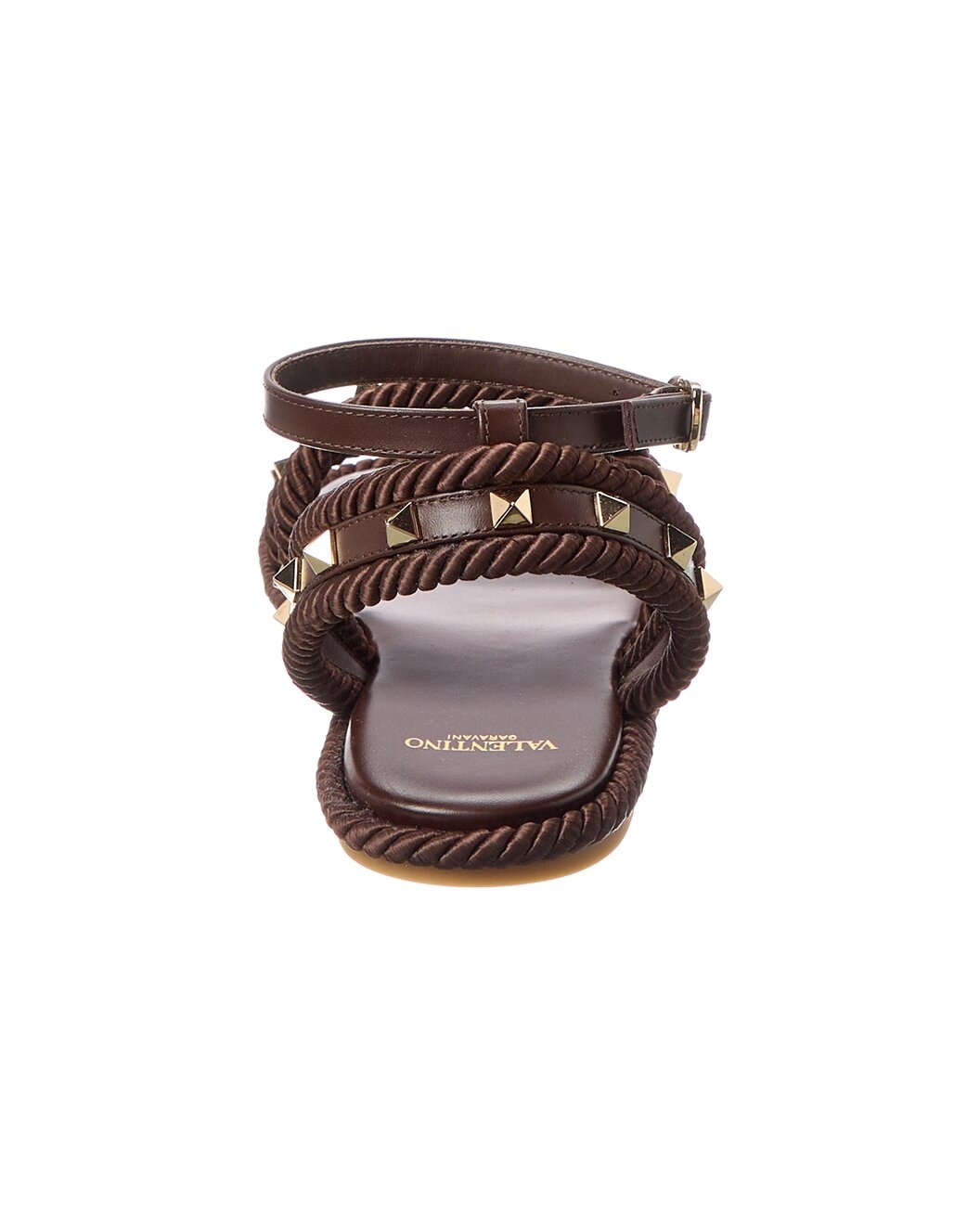 Valentino Rockstud Rope & Leather Sandal - 3