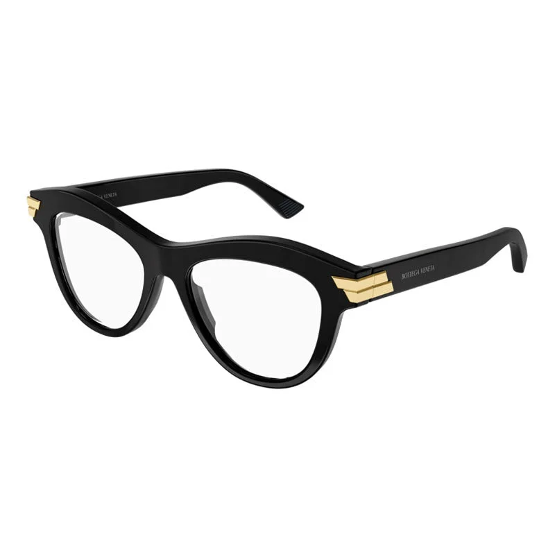Bottega Veneta BV1105O001 Gold-Accent Frame Eyeglasses — Black - 1