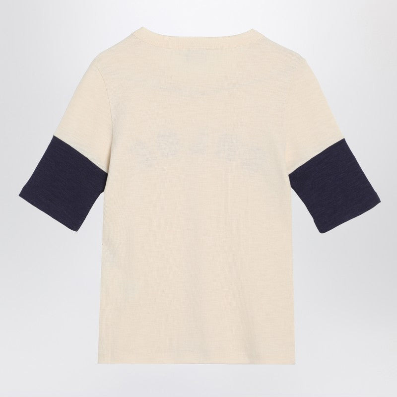 Chloé Wool And Cotton T-Shirt With Logo Women - 2