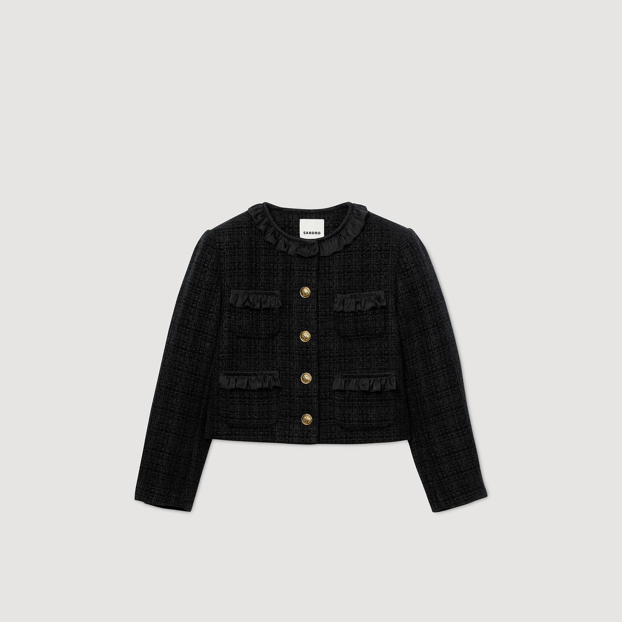 RUFFLED TWEED JACKET - 6