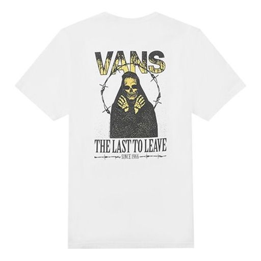 Vans Back Printing Short Sleeve Couple Style White VN0A4P5AWHT - 2